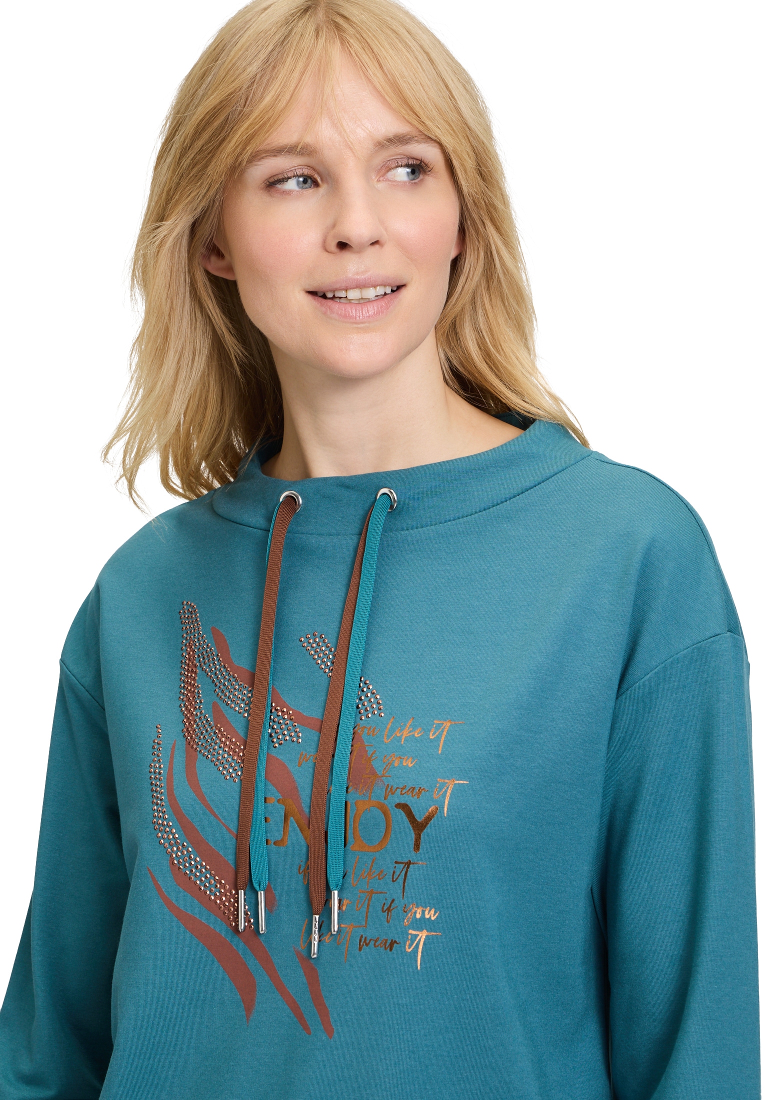 Betty Barclay Sweatshirt »Betty Barclay Damen Sweatshirt mit Kragen«, Glitzersteine