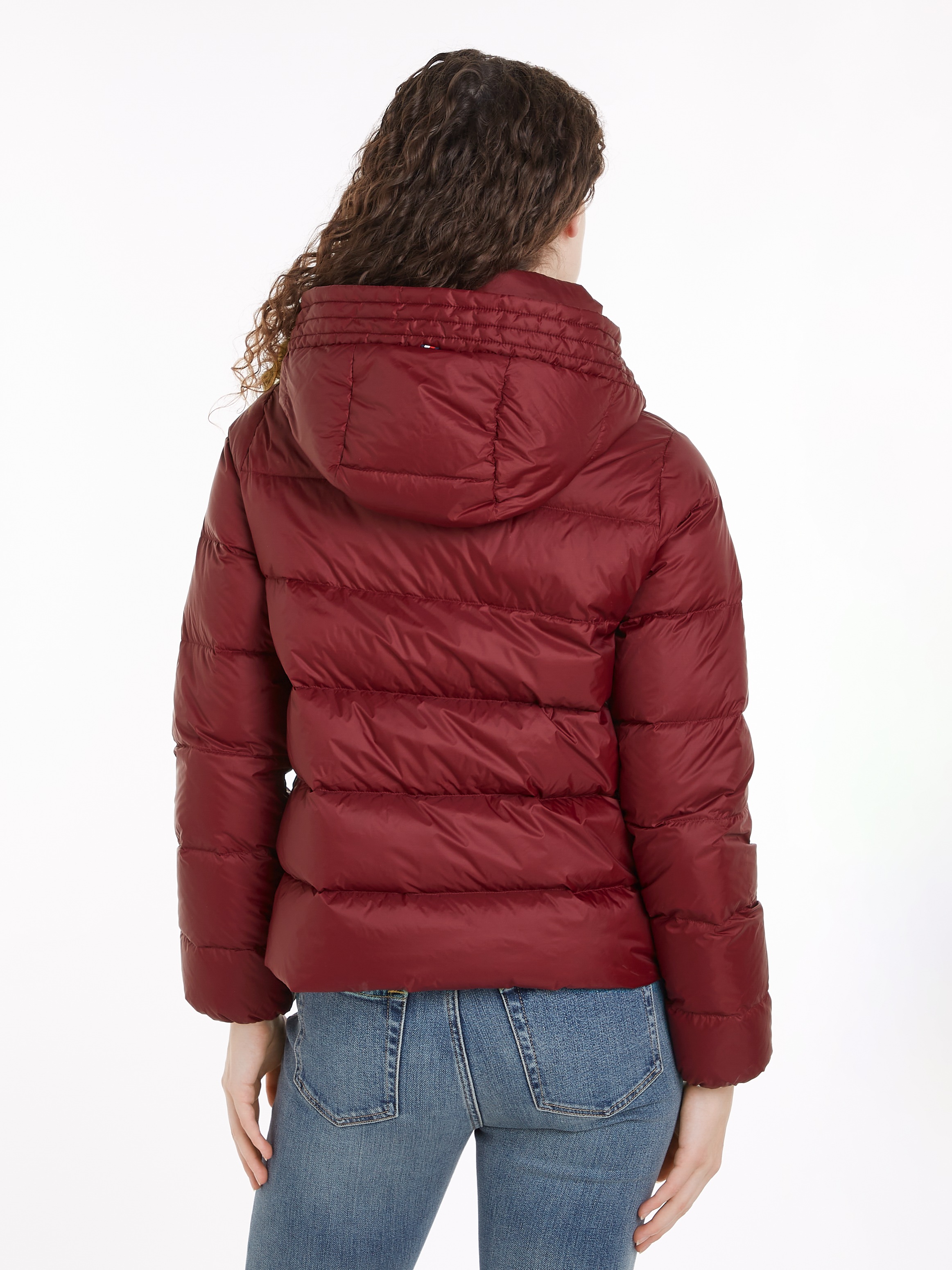 Tommy Hilfiger Steppjacke »LW DOWN CASUAL JACKET«, mit Kapuze, mit Logoprägung