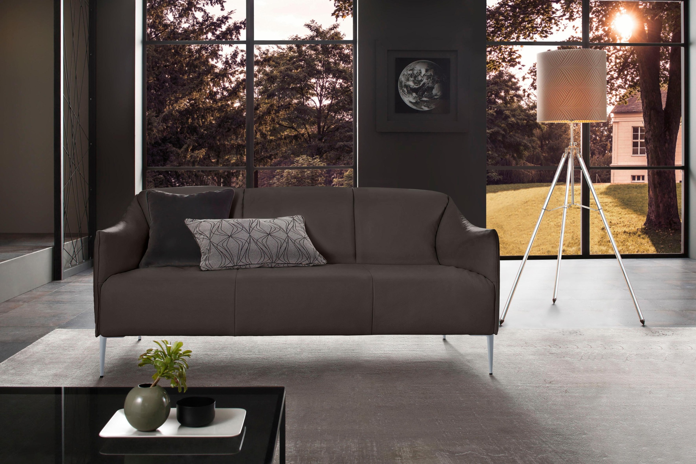 W.SCHILLIG 2,5-Sitzer »sally«, mit Metallfüßen in Silber matt, Breite 174 cm