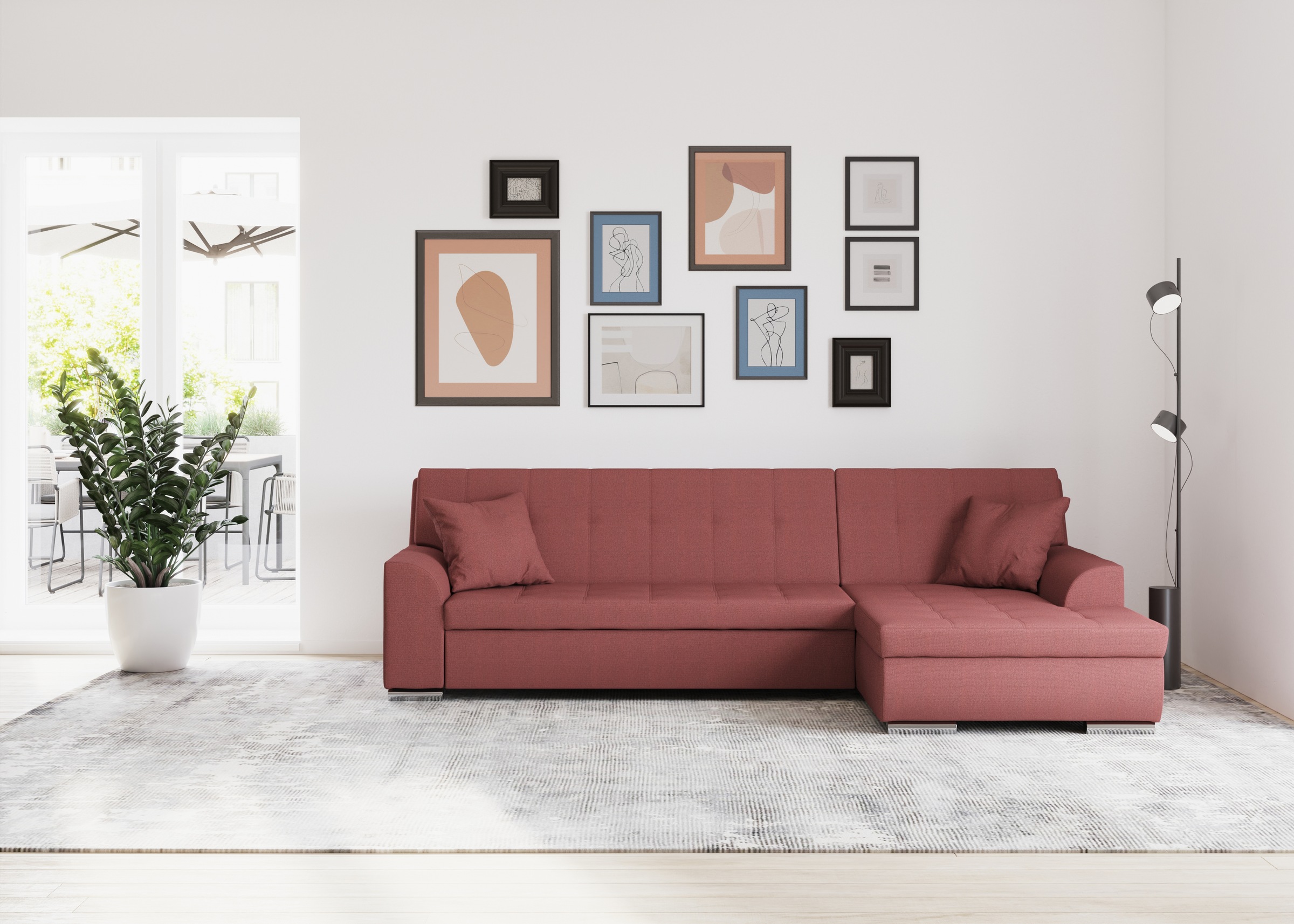 DOMO collection Ecksofa »Treviso«, wahlweise mit Bettfunktion kaufen