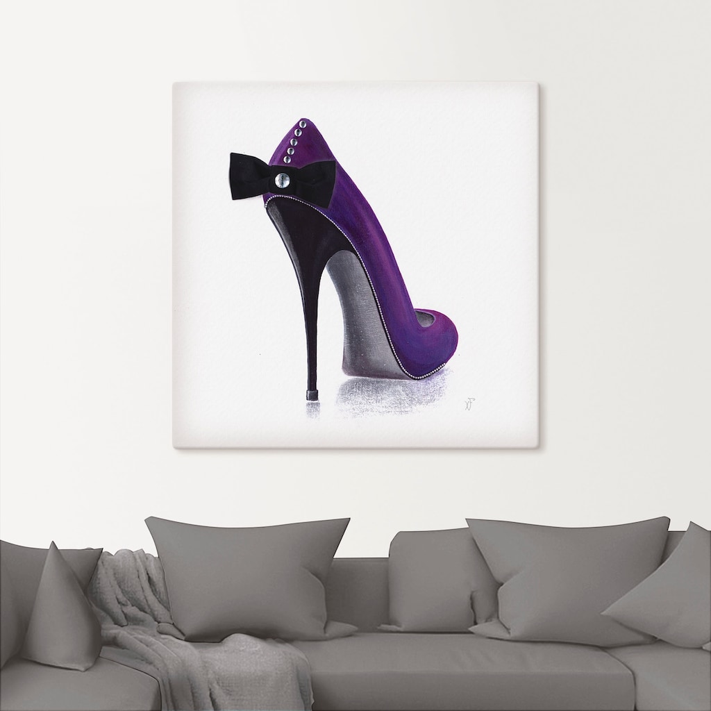 Artland Leinwandbild »Damenschuh - Violettes Modell«, Modebilder, (1 St.)