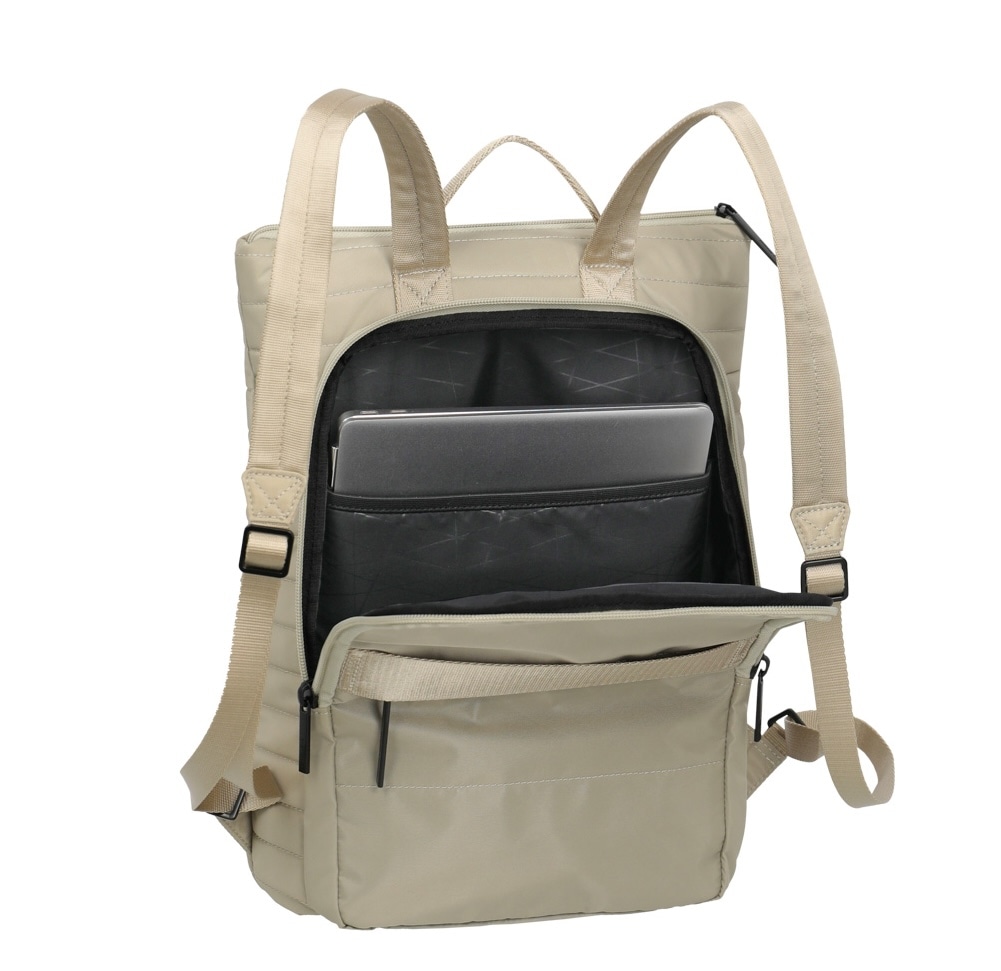 travelite Freizeitrucksack »BARBARA & travelite | BARBARA STEPP«, Safety-Reißverschlussfach Aufsteckfunktion