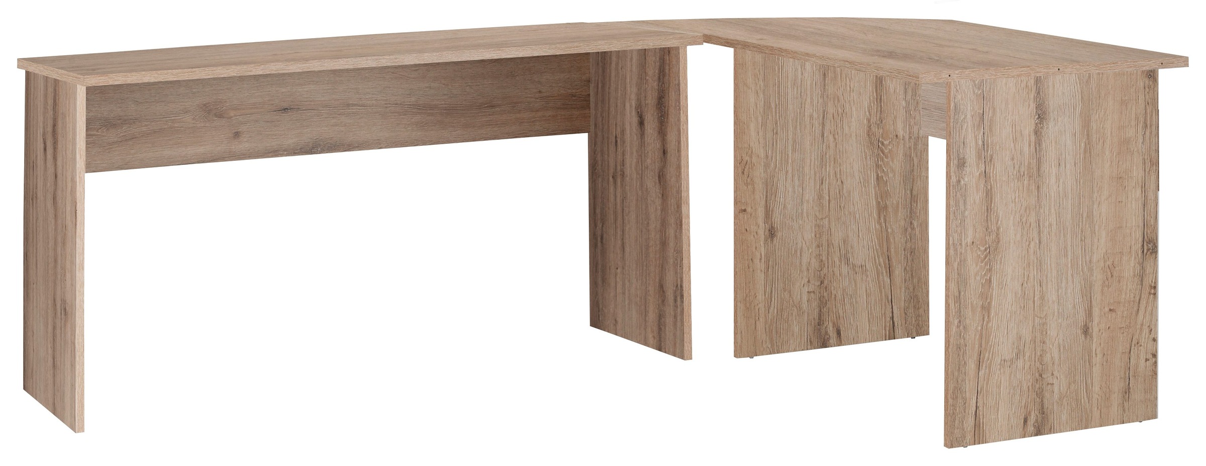 FMD Eckschreibtisch "Tiell" Winkelschreibtisch, Bürotisch, beidseitig montierbar, 205/155 cm