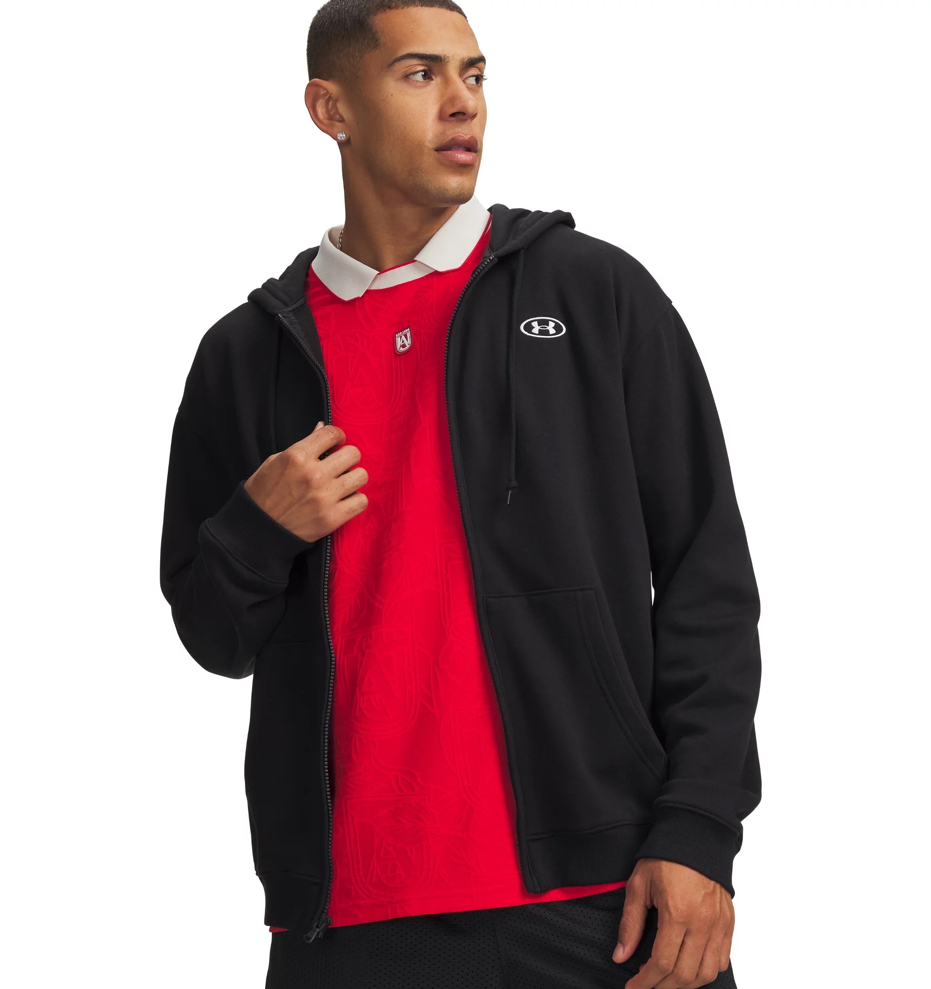 Under Armour Sweatjacke "UA RIVAL FLC FZ" für Herren, aus Baumwolle und Polyester, klassischer Schnitt