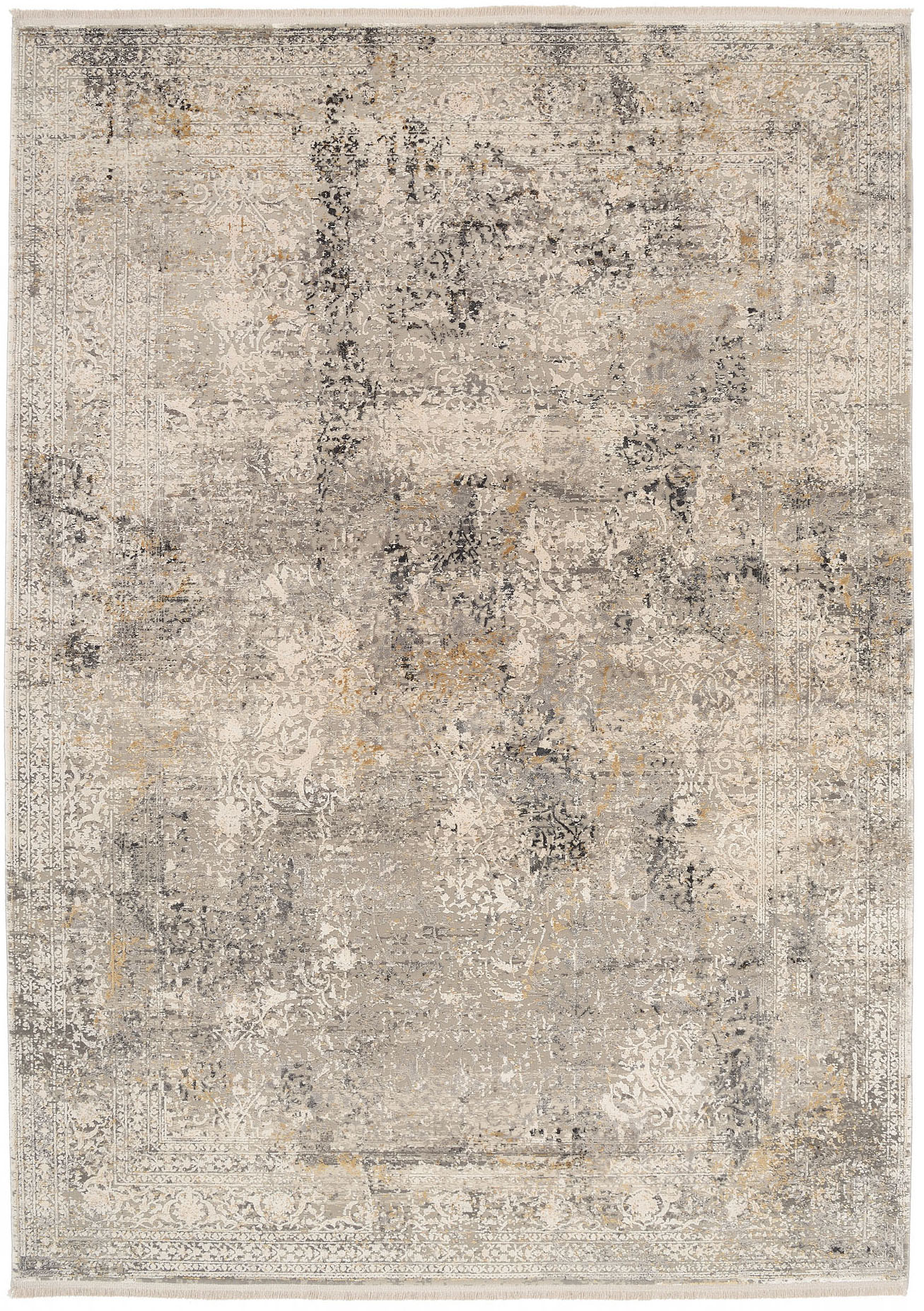 Thumbnail - OCI DIE TEPPICHMARKE Teppich "BESTSELLER CAVA" rechteckig 8 mm Höhe Glanz Viskose, mit Fransen, Hoch Tief Struktur, Vint...