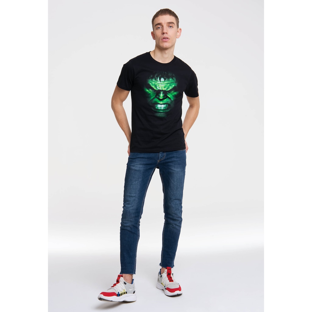 LOGOSHIRT T-Shirt »Marvel - Hulk Gesicht«, mit coolem Hulk-Frontdruck