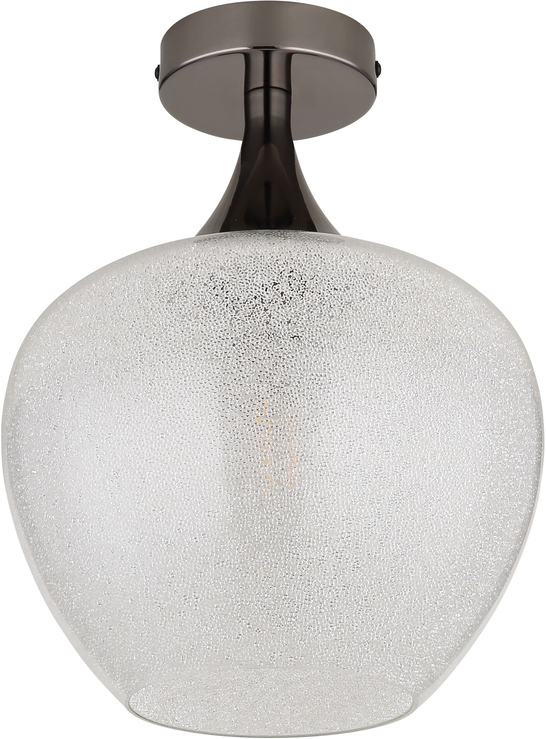 GLOBO LIGHTING Deckenleuchte »MAXY«, Leuchtmittel E27 | ohne Leuchtmittel, Deckenlampe/schwarz-chrom/Glas klar/Acrylkristalle