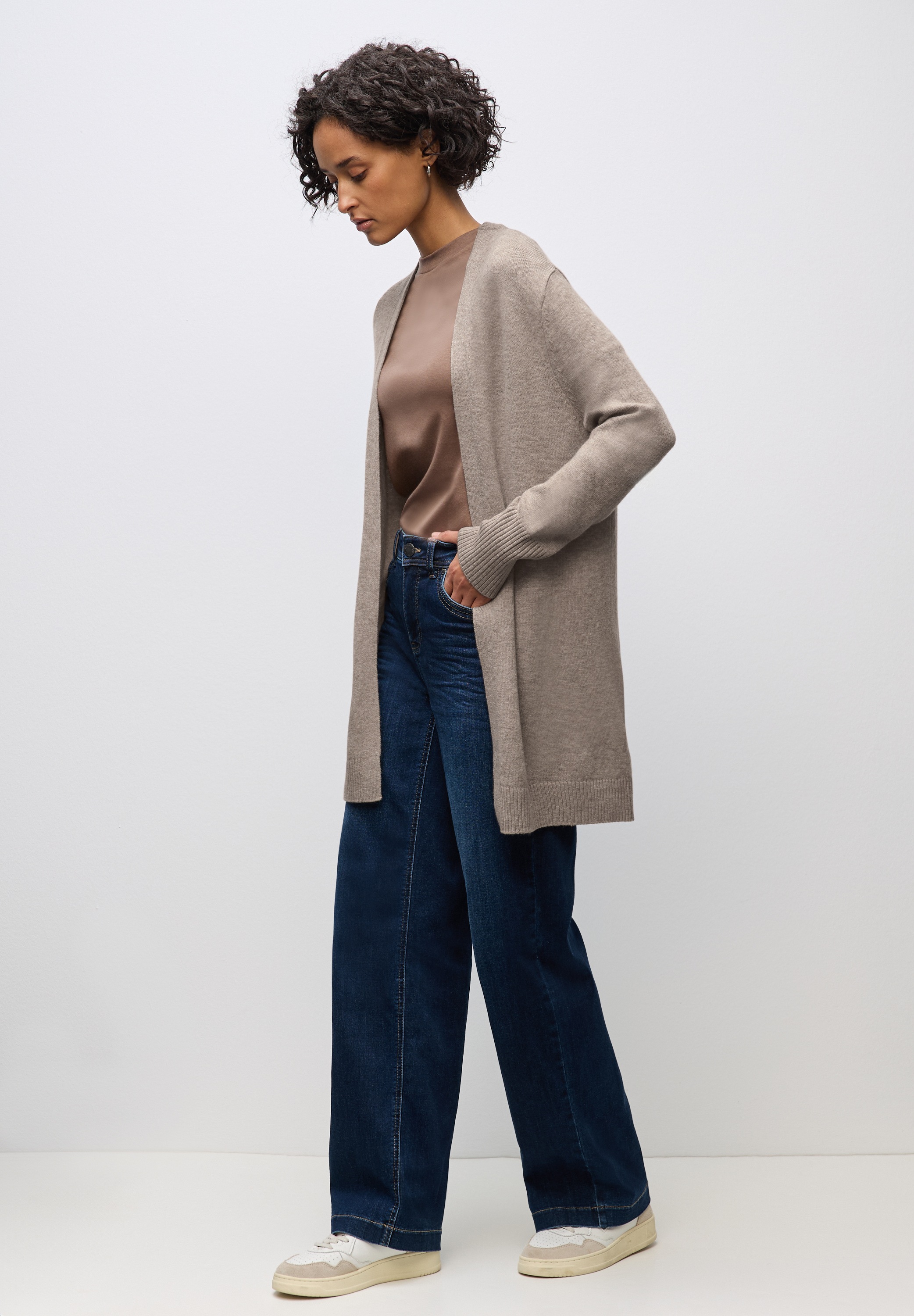 STREET ONE Strickjacke, aus softem Materialmix