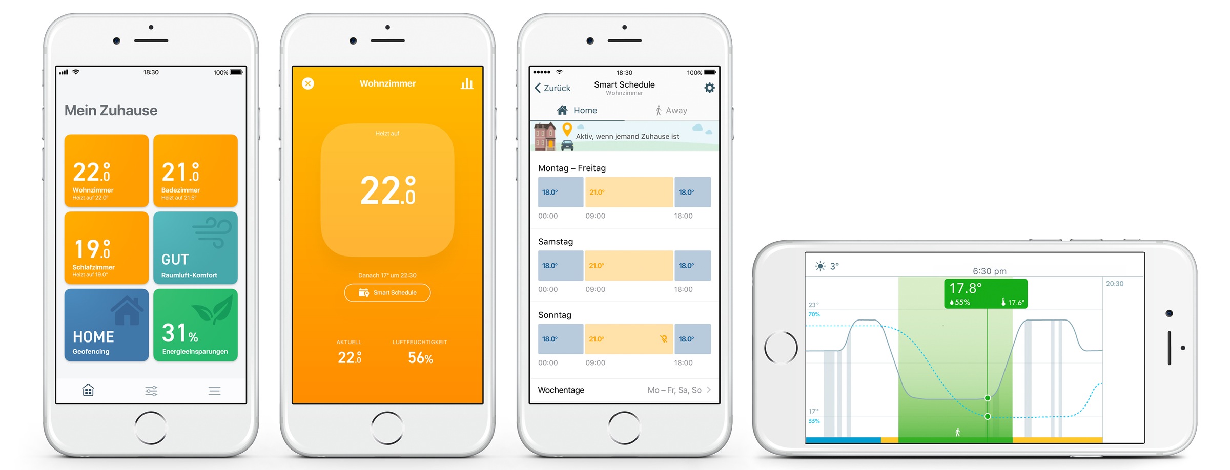 Tado Heizkörperthermostat »Starter Kit - Smartes Thermostat V3+ (Verkabelt) für Heizthermen + FBH«