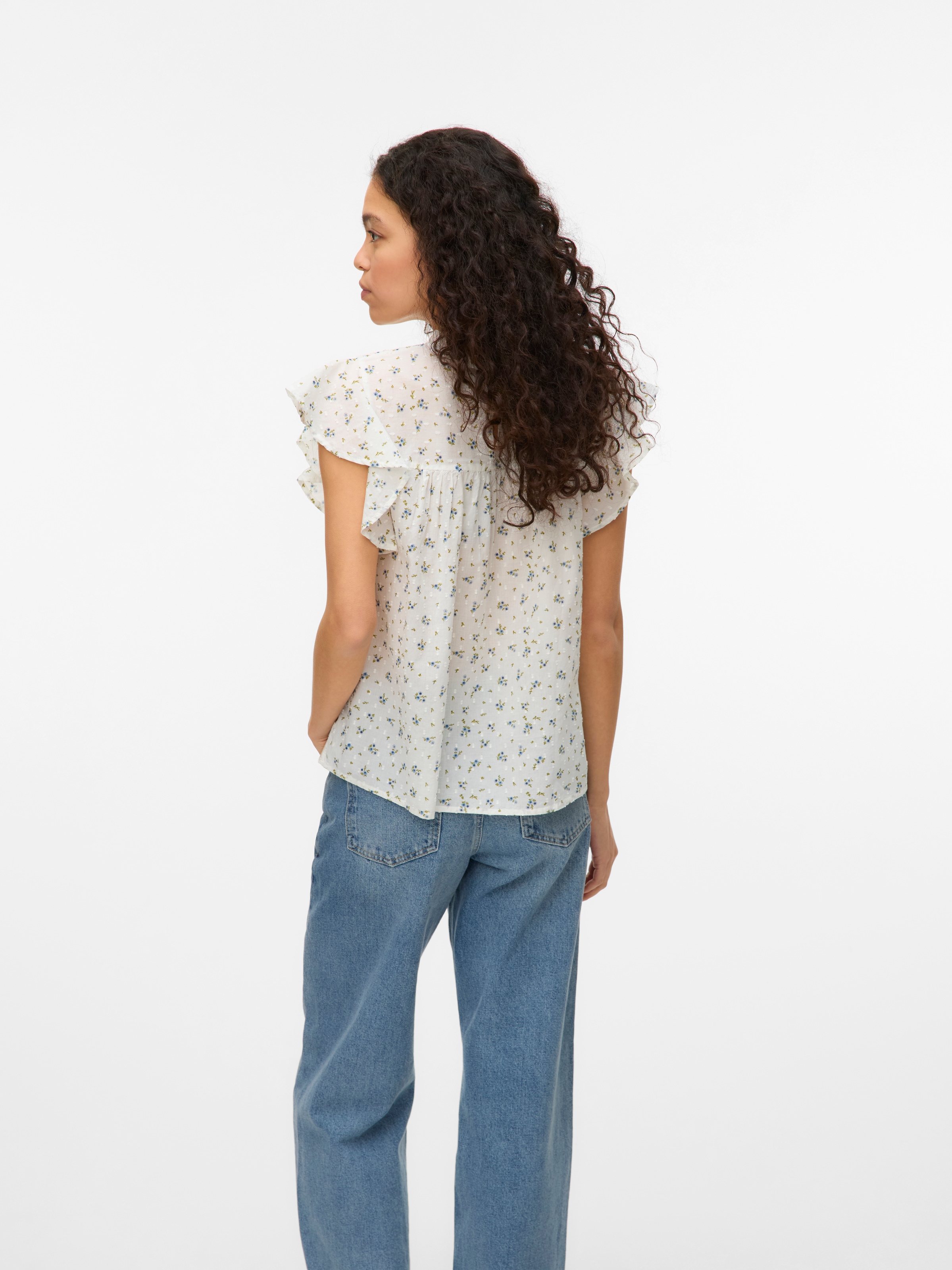 Vero Moda Blusenshirt »VMTRINE SL LACE TOP WVN NOOS«