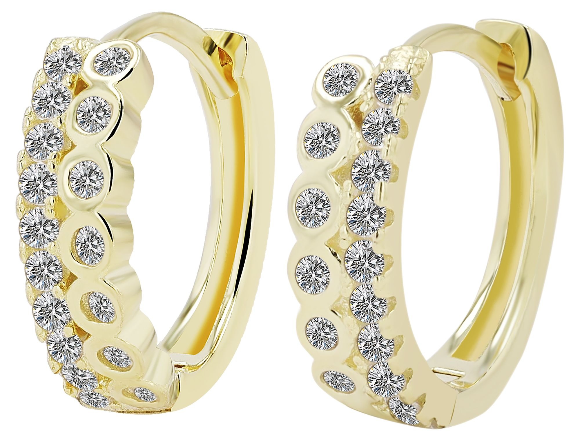 Adelia´s Klappcreolen "Damen Ohrringe – Klappcreole aus 925 Silber mit Zirk günstig online kaufen