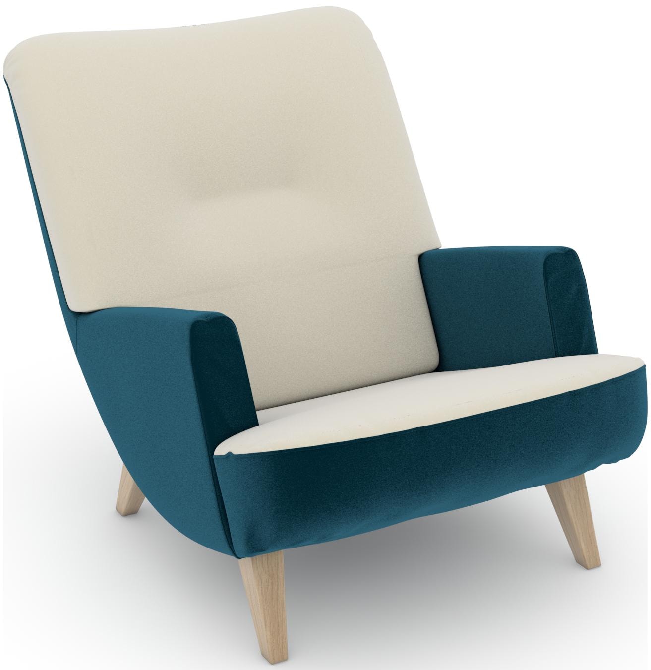 Max Winzer® Loungesessel »build-a-chair Borano außergewöhnlicher Sessel, tolle Farbkombinationen«, modern im Retrolook, zum Selbstgestalten