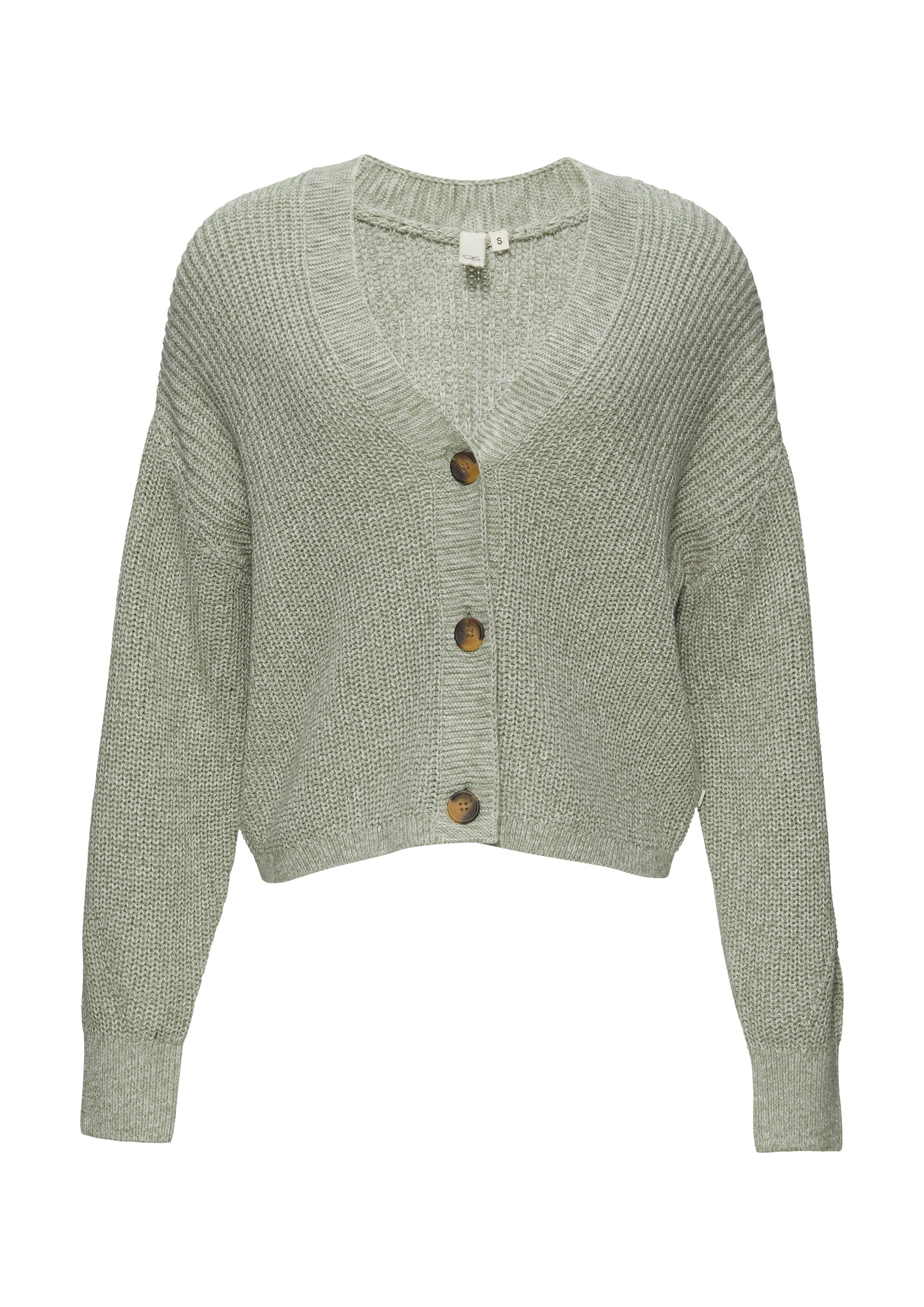 QS Strickjacke, mit Rippbündchen