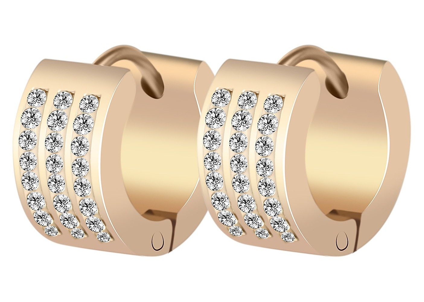 Adelia´s Klappcreolen "Damen Ohrringe – Klappcreole aus Edelstahl mit Stras günstig online kaufen