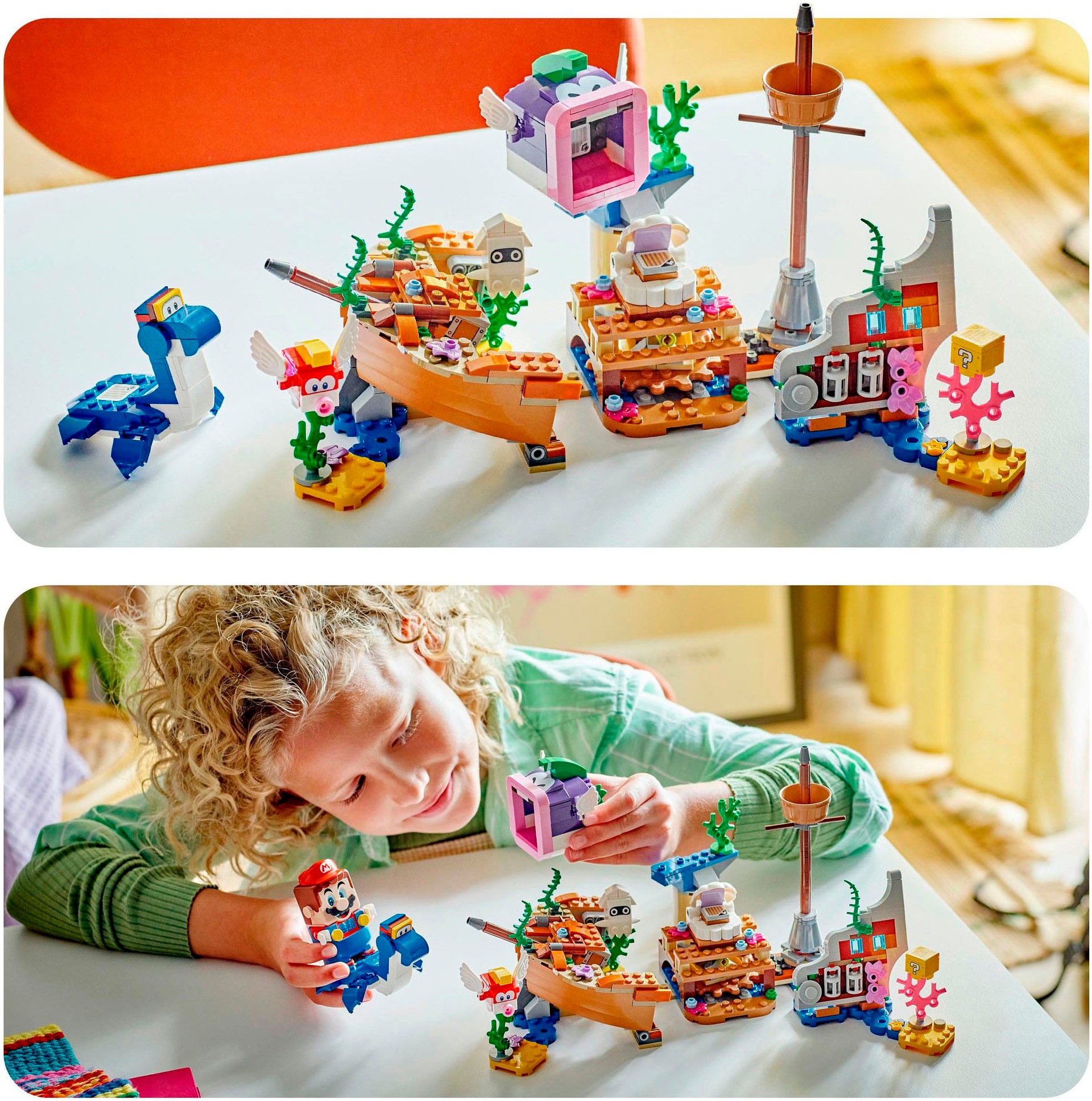 LEGO® Konstruktionsspielsteine »Dorrie und das versunkene Schiff (71432), LEGO Super Mario«, (500 St.), Erweiterungsset; Made in Europe