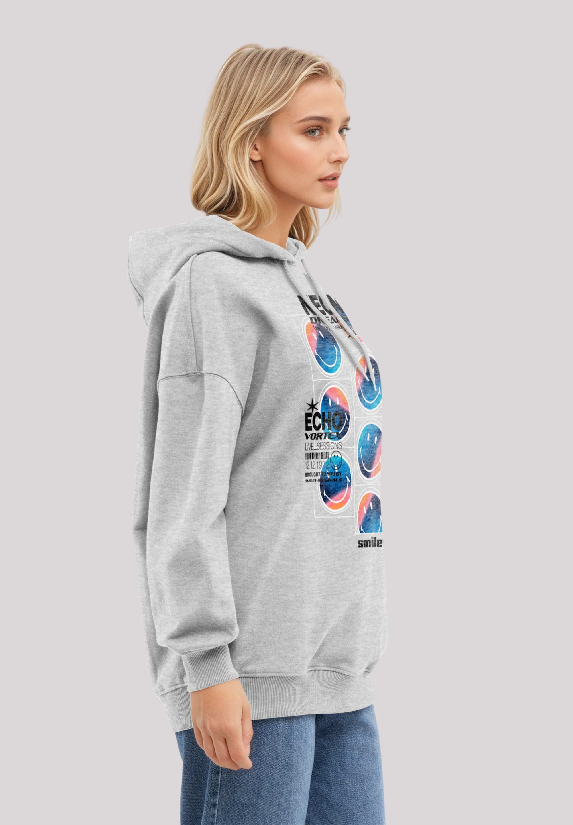 F4NT4STIC Kapuzenpullover »Smiley Originals Neon Dreams Big Print«, Premium Qualität
