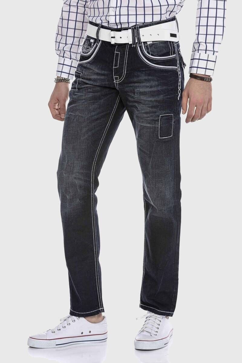 Cipo & Baxx Regular-fit-Jeans »Jeans«, mit Kontrastnähten