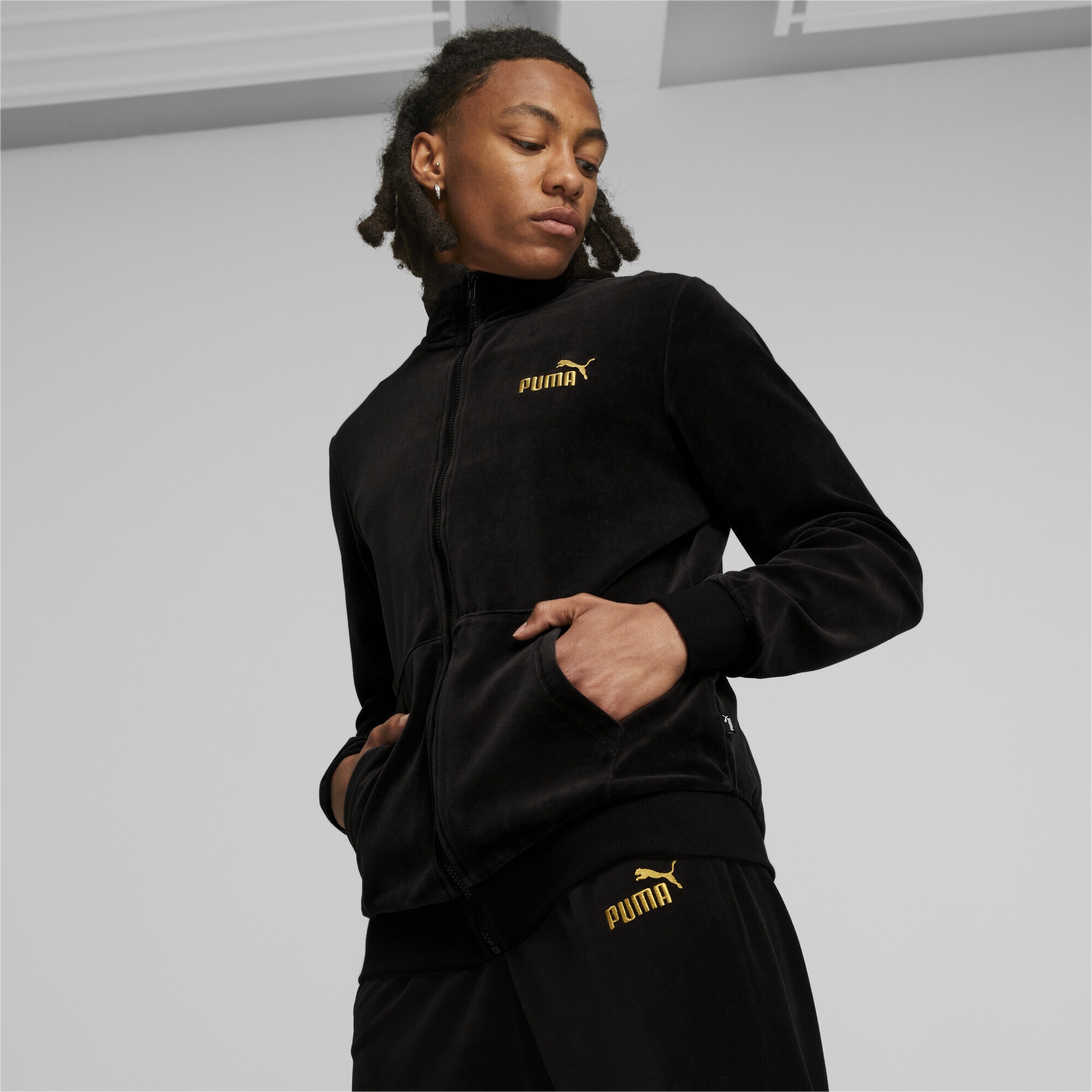 PUMA Sweatjacke »ESS+ MINIMAL GOLD Jacke Herren«
