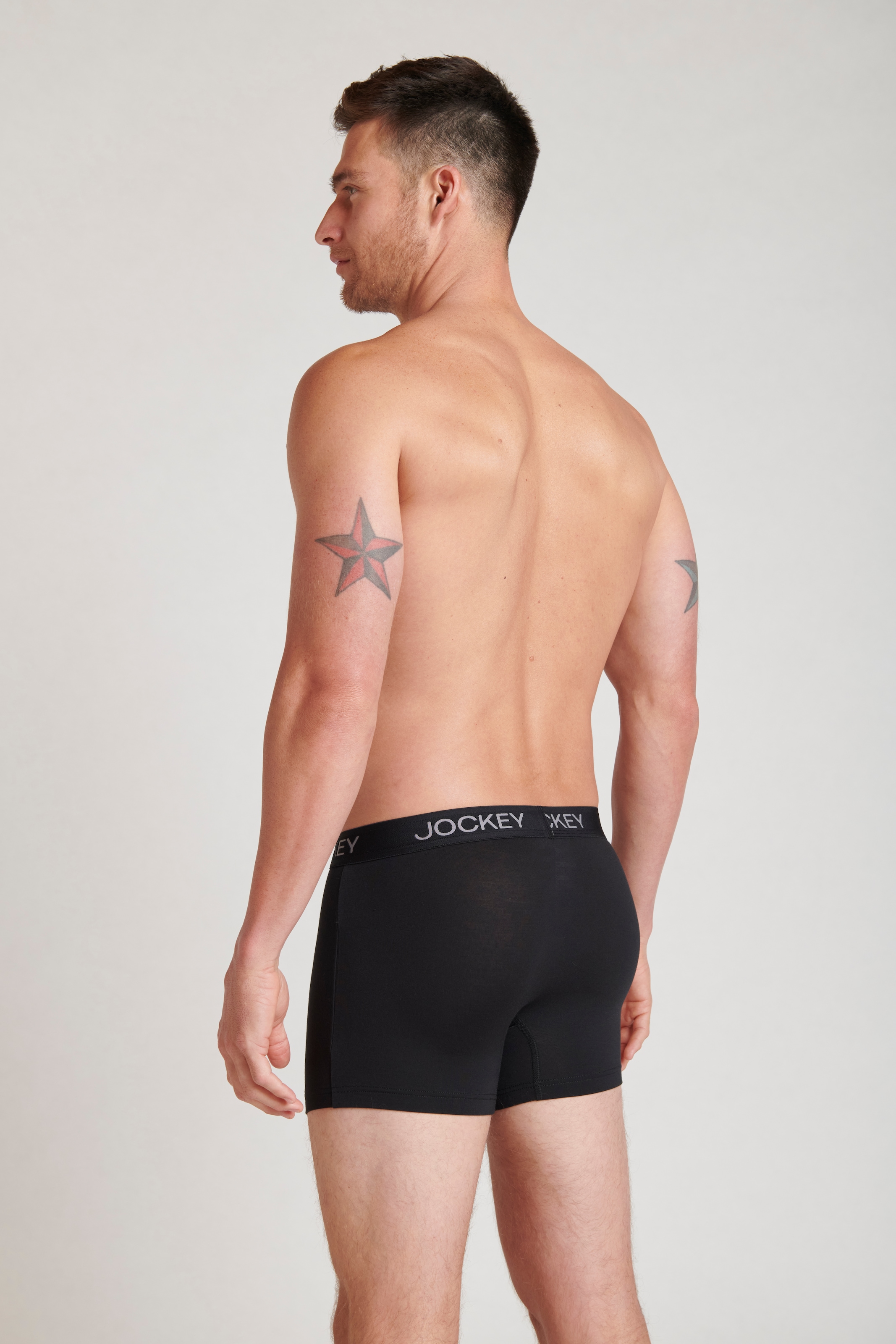 Jockey Trunk »CHAFE PROOF POUCH TRUNK«, (2er Pack), Mittlere Bundhöhe, Logobund