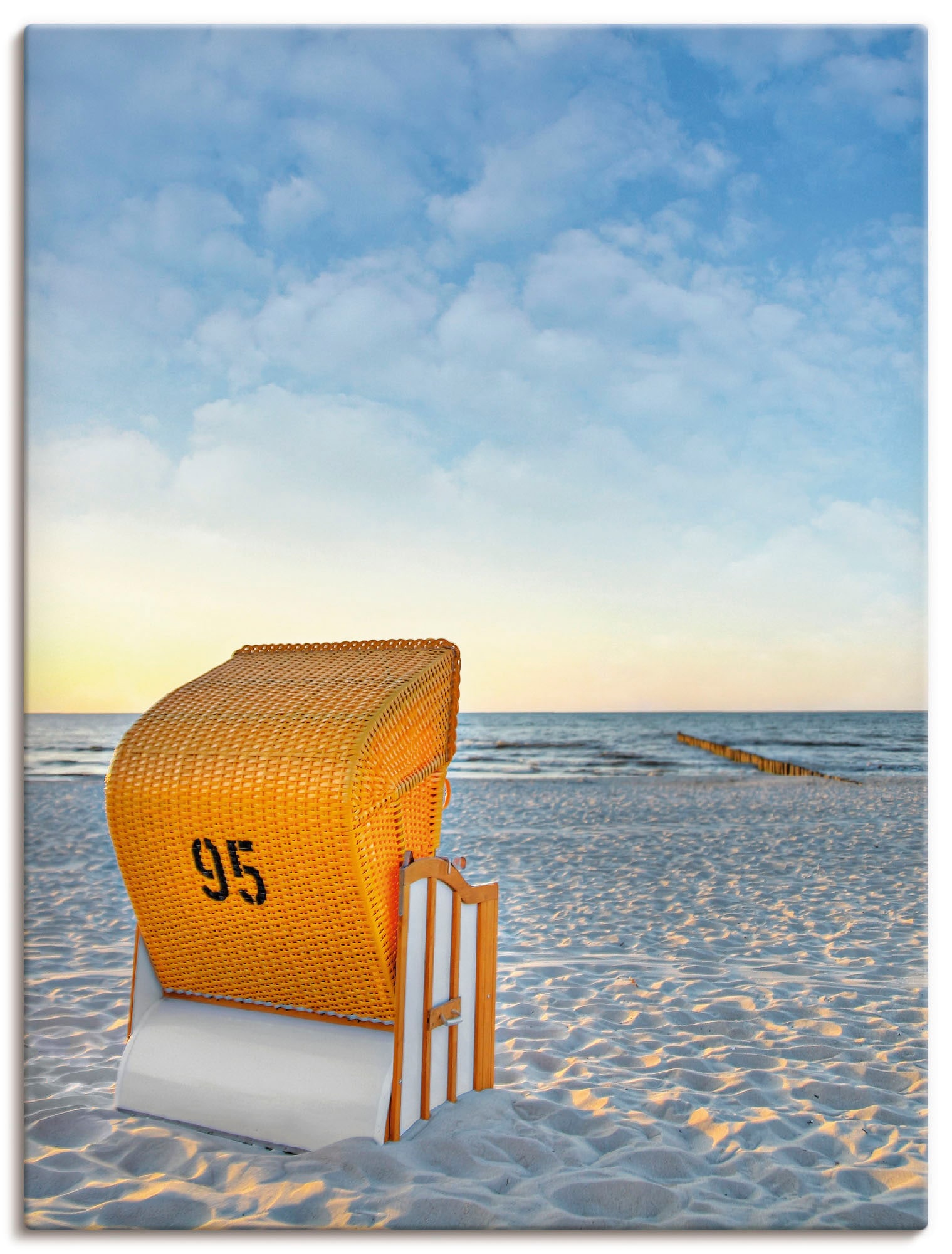 Artland Wandbild "Ostsee7 - Strandkorb" Strand 1 Stk. tlg. auf Holzrahmen g günstig online kaufen