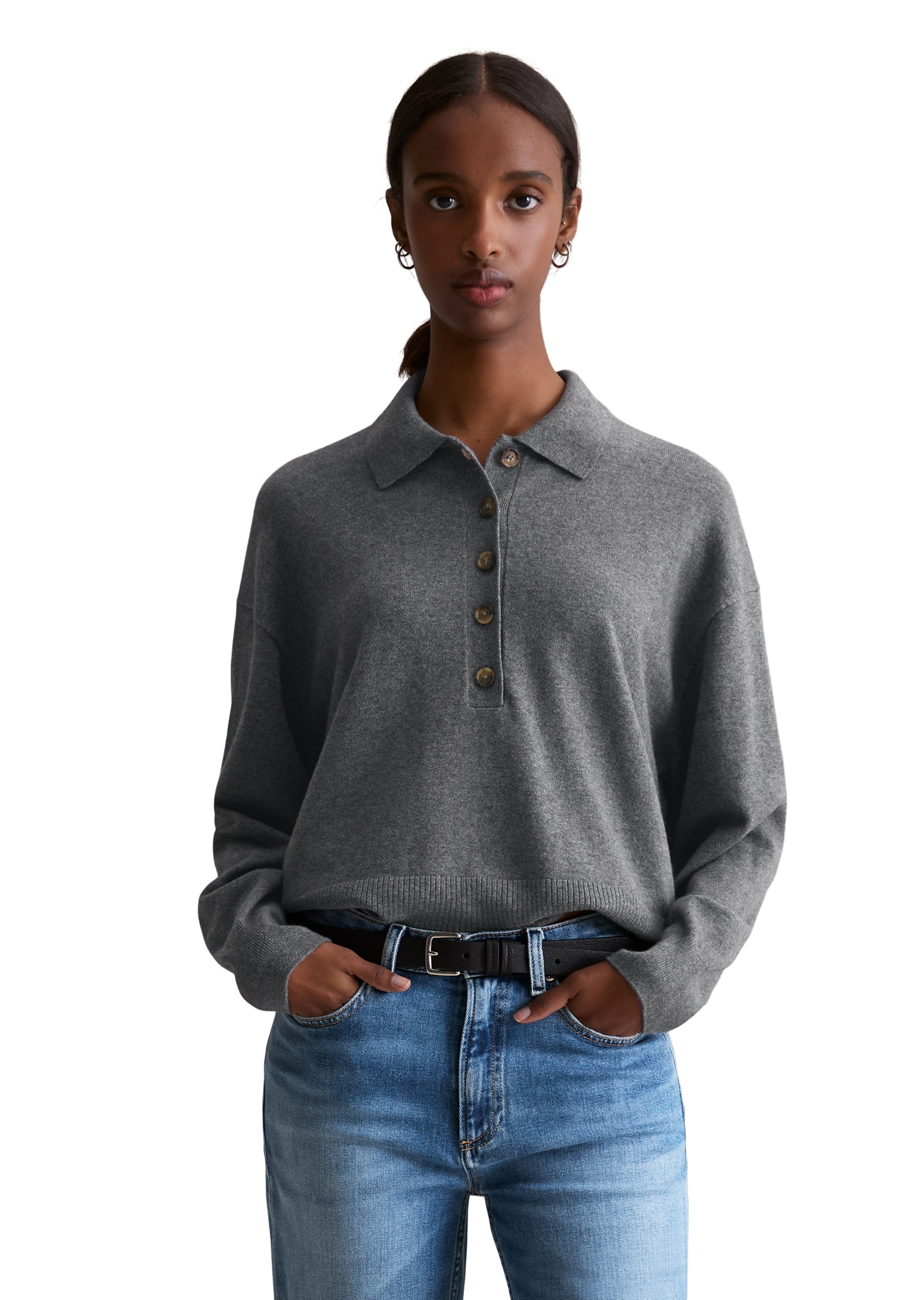 Marc OPolo DENIM Polokragenpullover "relaxed fit aus Soft Cotton Stretch" günstig online kaufen