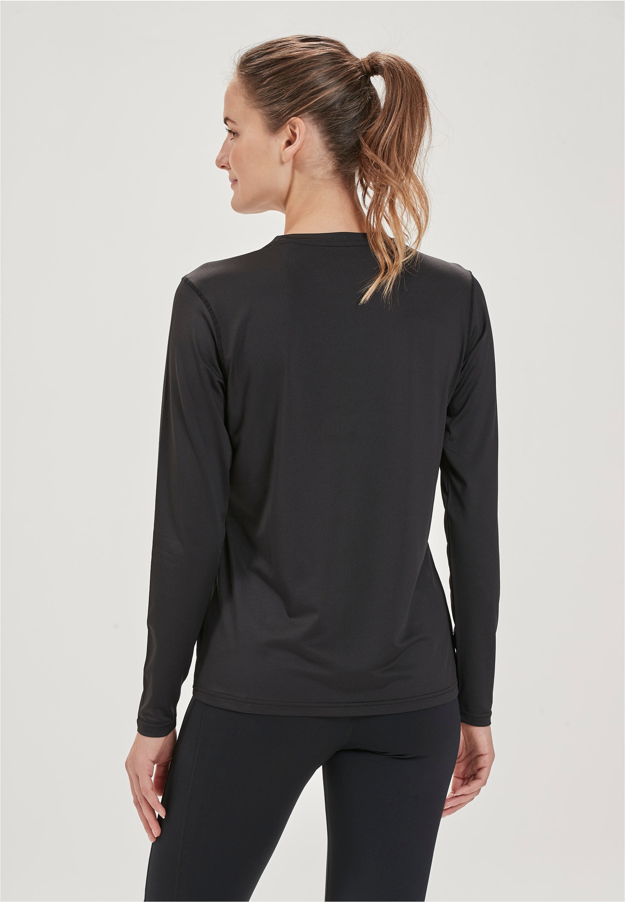 Outdoorbluse ENDURANCE "Yonan 2", Damen, Gr. 42, schwarz, 92% Polyester, 8% Elasthan, unifarben, Rundhals, Blusen, mit Quick-Dry-Technologie 3
