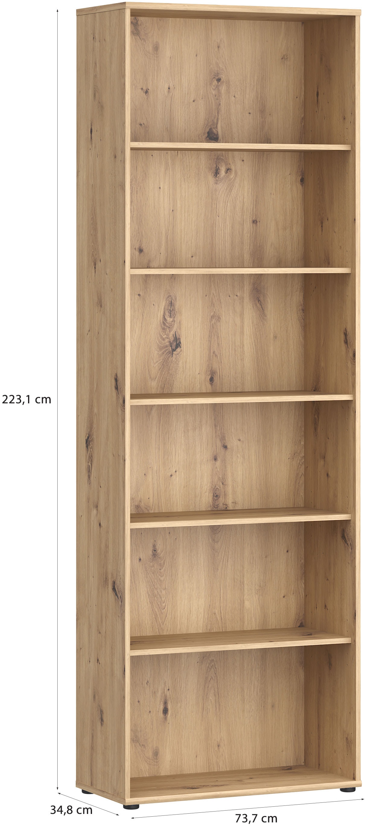 FORTE Regalelement »Trevone« B/H/T 73,7/223,1/34,8 Türen optional bestellbar