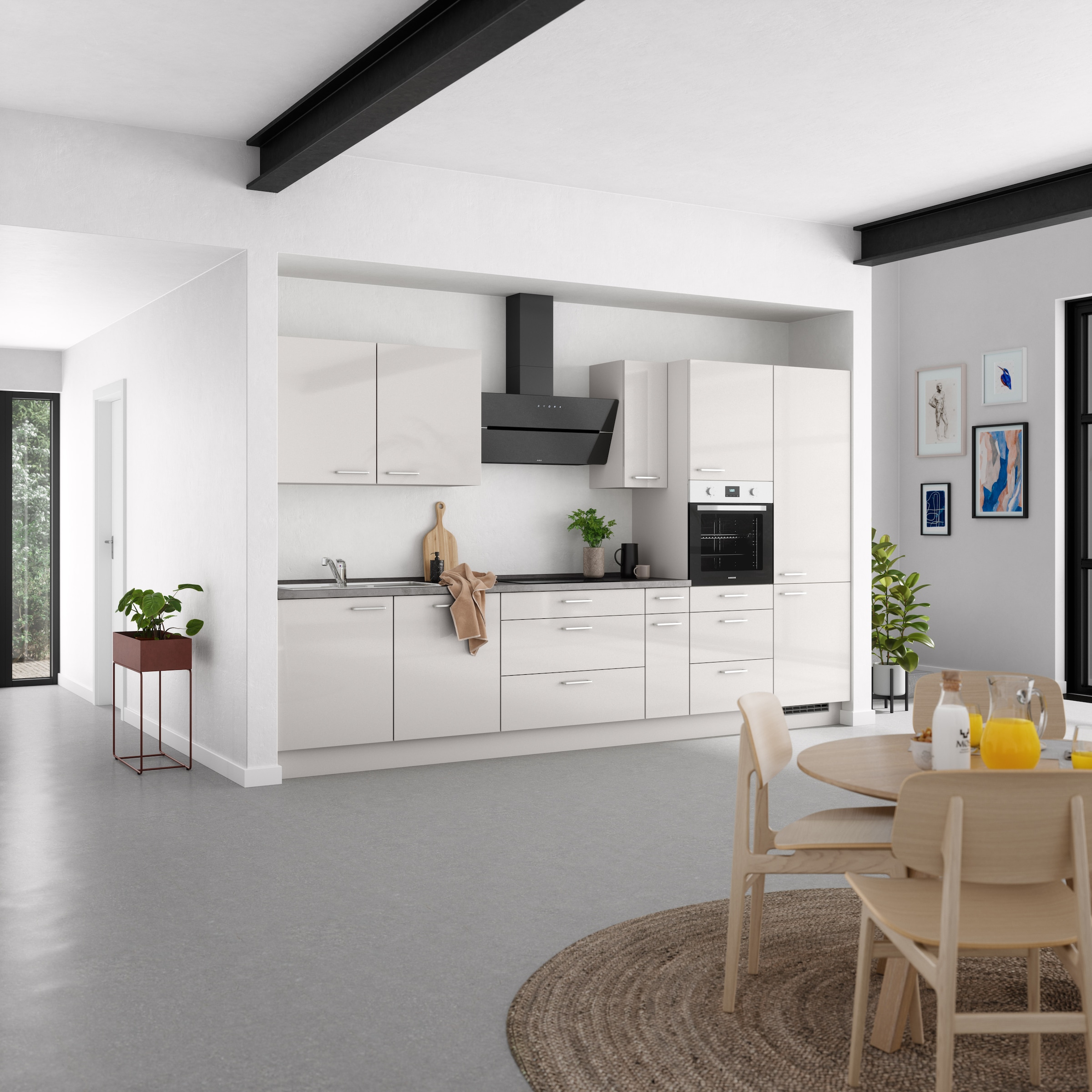 nobilia® Küchenzeile »"Flash II"«, vormontiert, Ausrichtung wählbar, Breite 360 cm, wahlw. mit E-Geräten