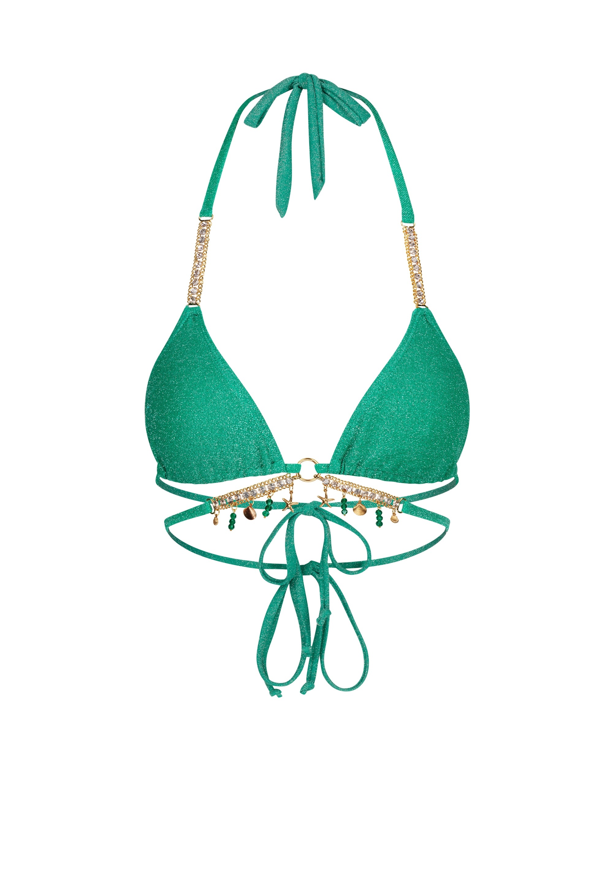 Moda Minx Triangel-Bikini-Top »Lumiere Seychelles«, (1 St.), mit funkelnden Anhängern