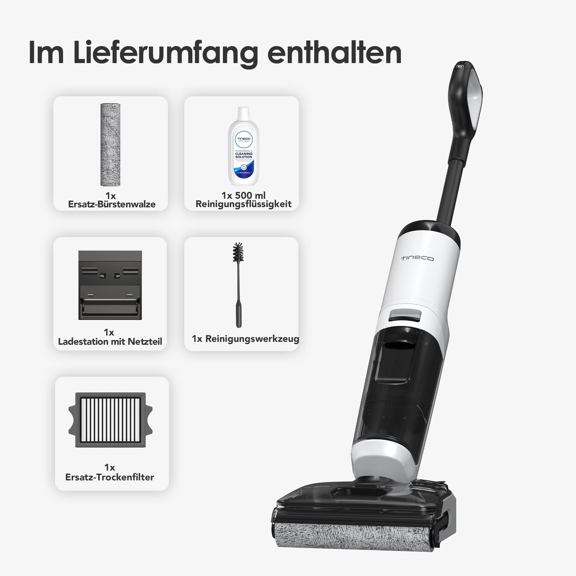 Tineco Nass-Trocken-Sauger »FLOOR ONE S5 Max 22.000pa Saugleistung, 85° Grad Selbstreinigung« Anti Allergiker HEPA Filter