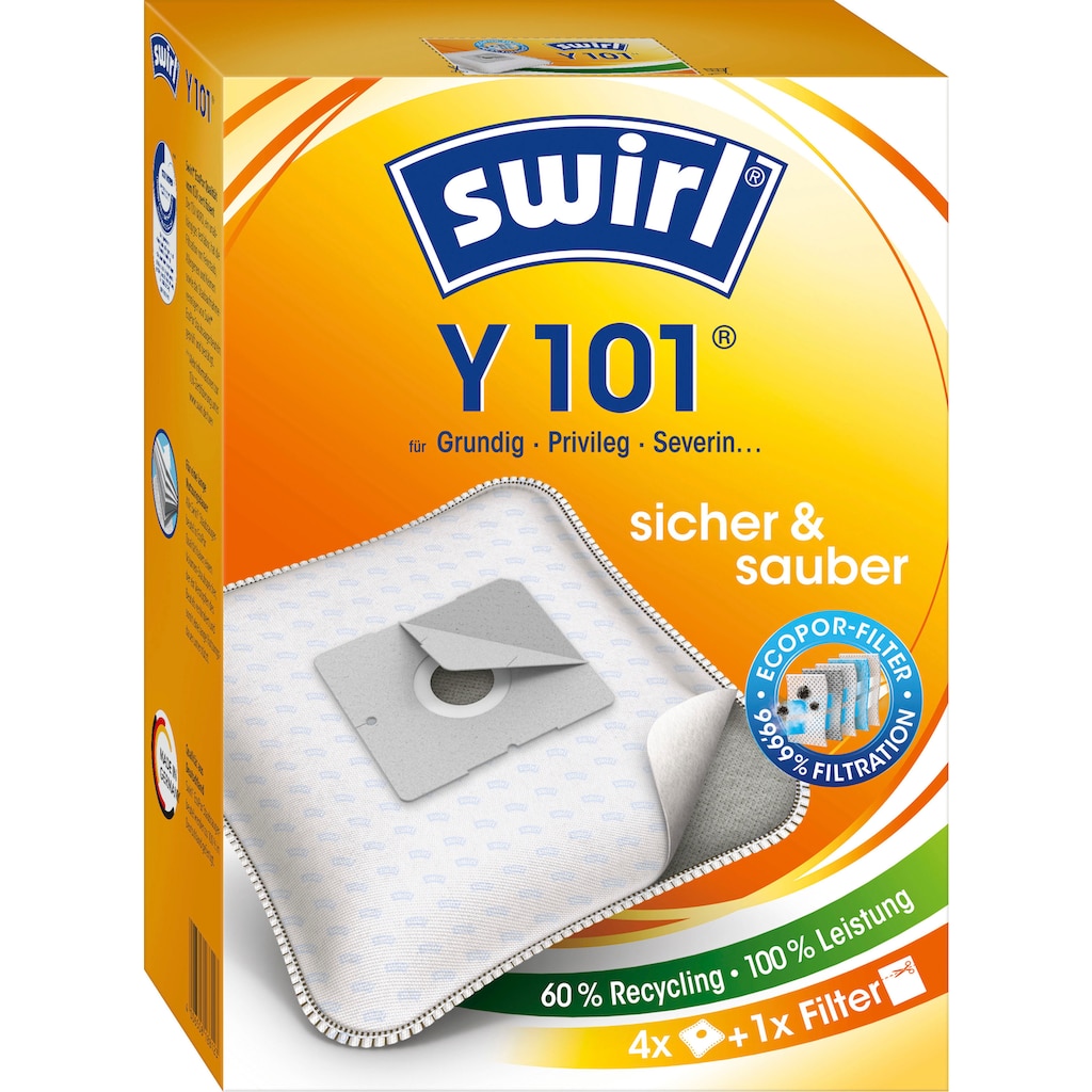 Swirl Staubsaugerbeutel »Y 101«, (Packung), 4er- Pack
