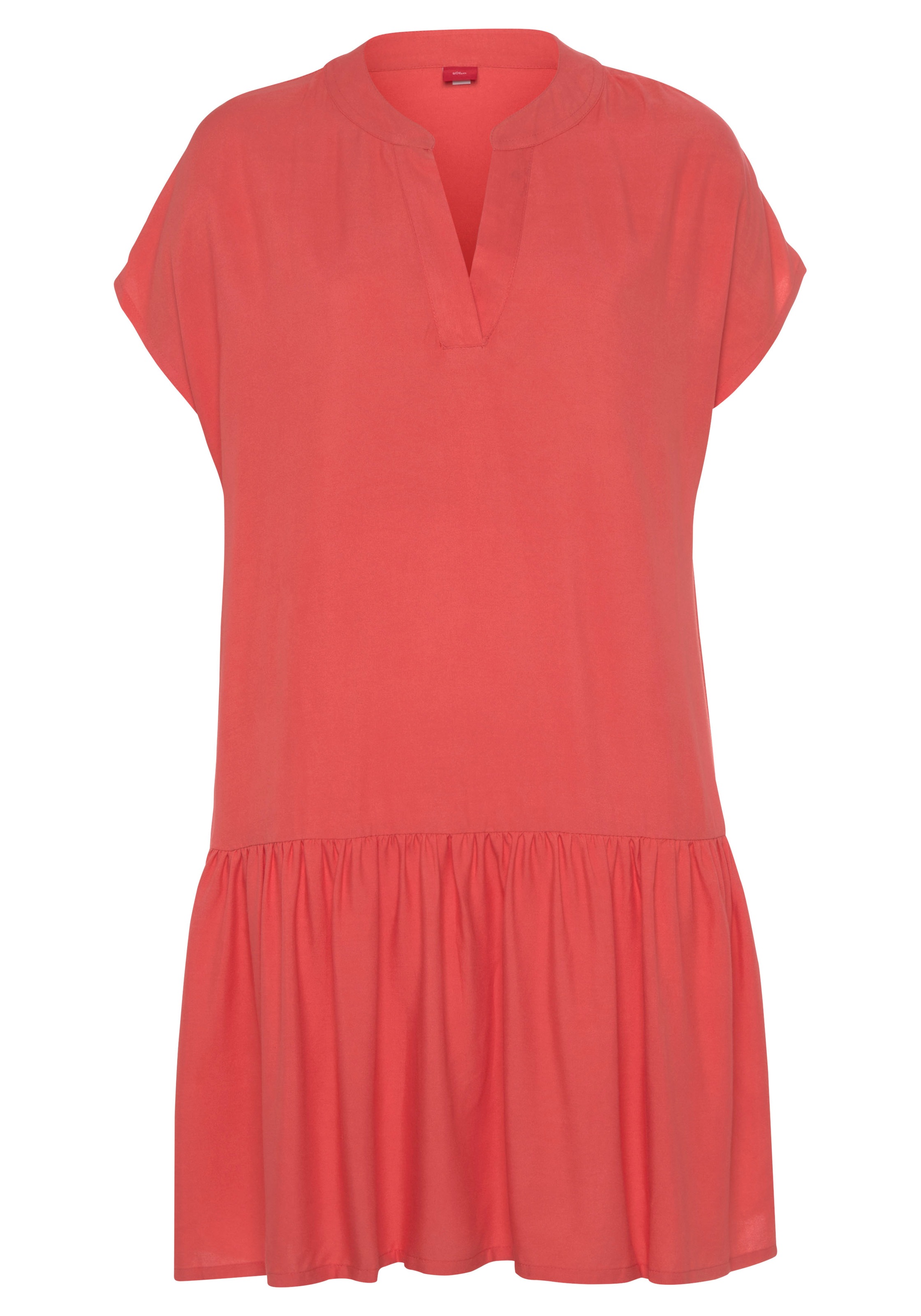 s.Oliver Blusenkleid, mit Volant am Rock, Tunikakleid, Sommerkleid, Basic günstig online kaufen