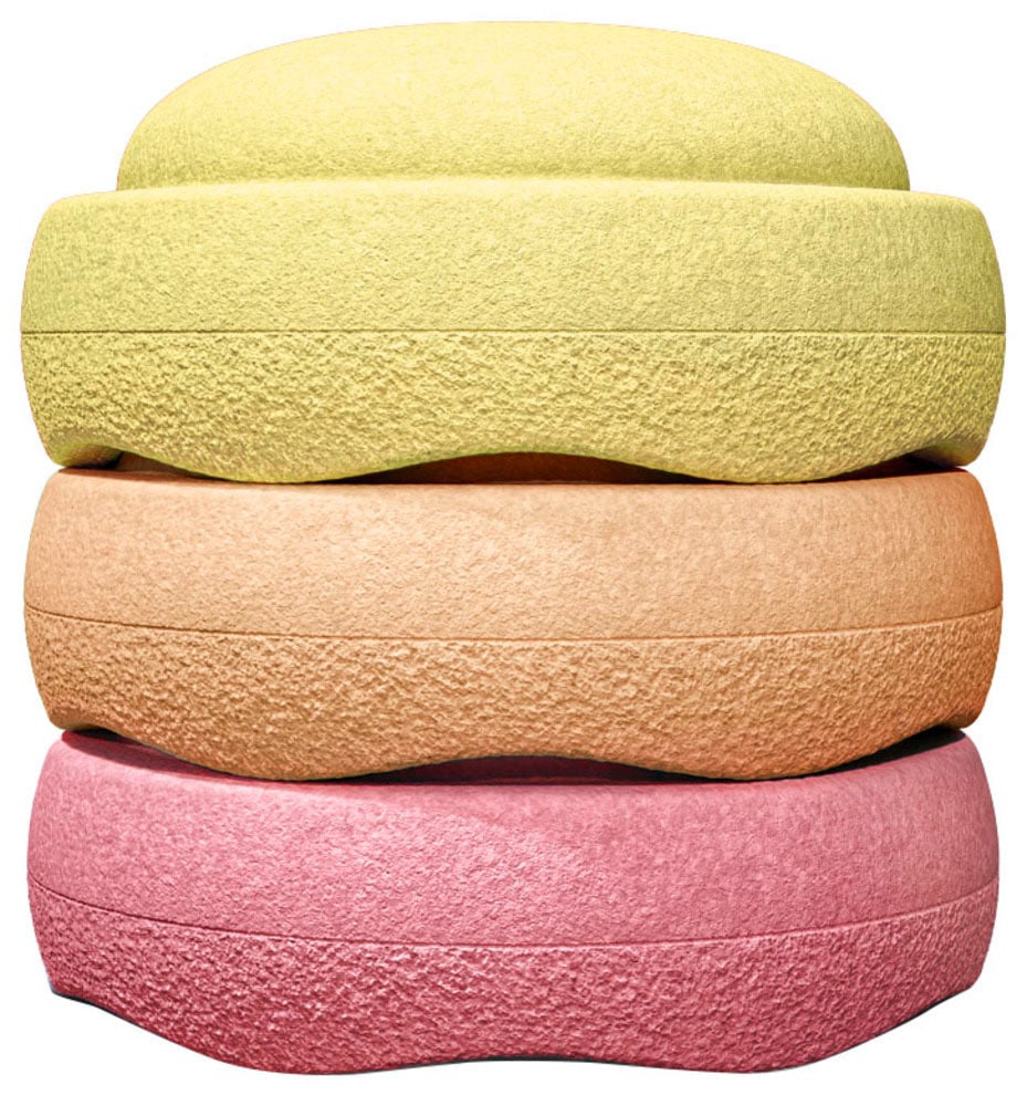 Balancetrainer STAPELSTEIN "Original warm pastel", bunt, Balancetrainer, Kinder, B/H/L: 12cm Ø 27,5cm, Polypropylen, 180 g leicht und bis zu 180 kg