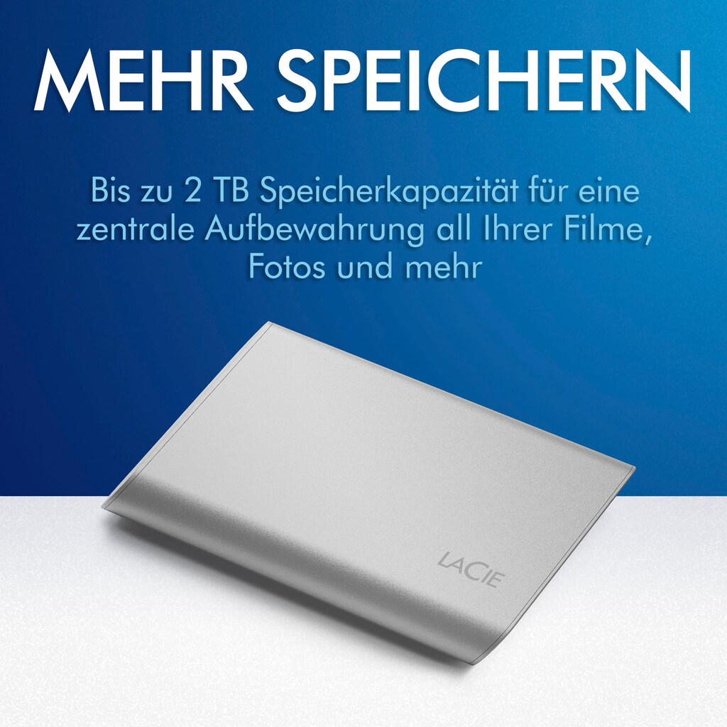 LaCie externe HDD-Festplatte »Portable SSD 2TB«, 2,5 Zoll, Anschluss USB