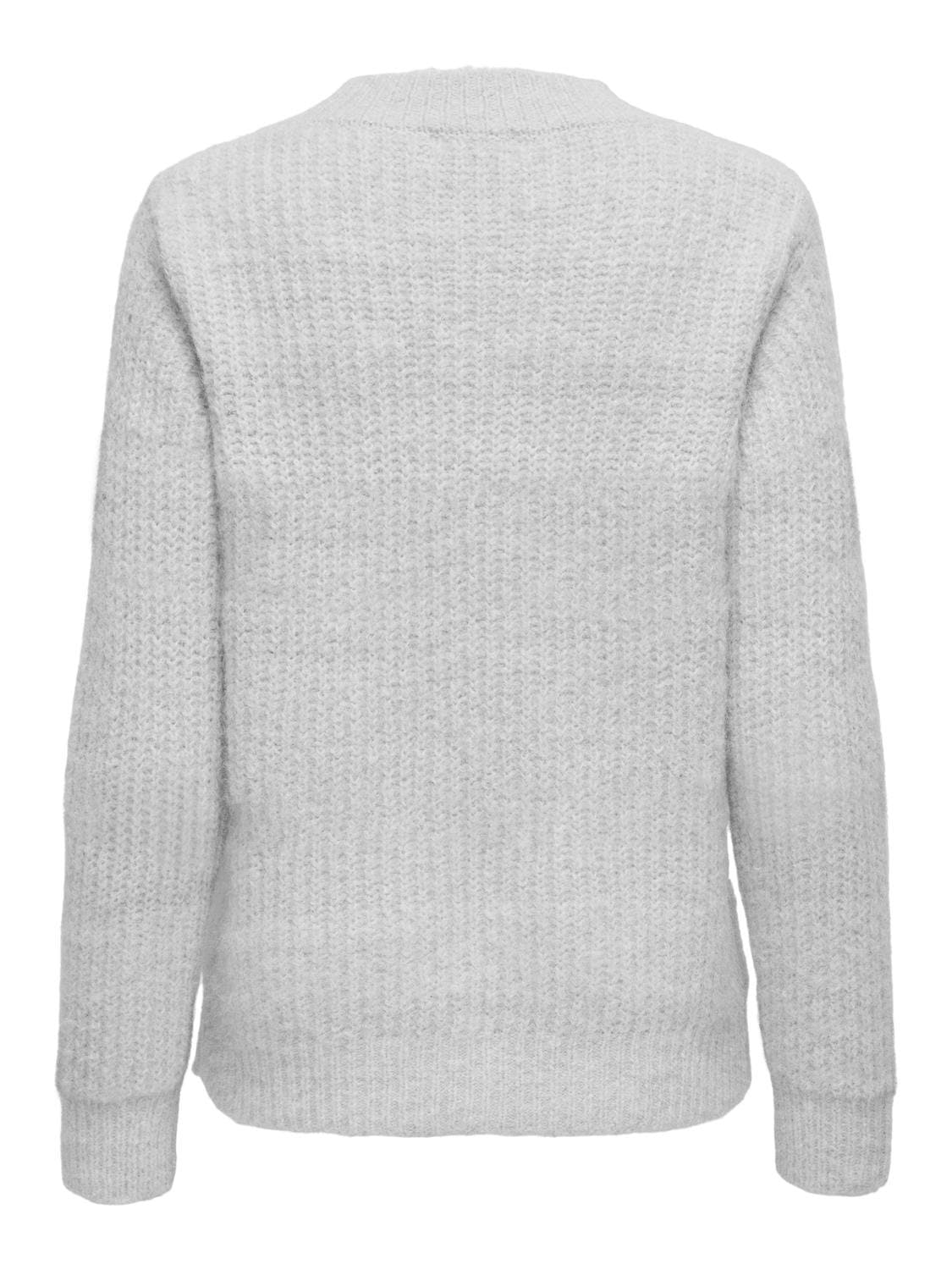 ONLY Rundhalspullover »ONLMAGGIE LIFE LS RIB ONECK CC KNT«, in Rippstrick mit Wollanteil