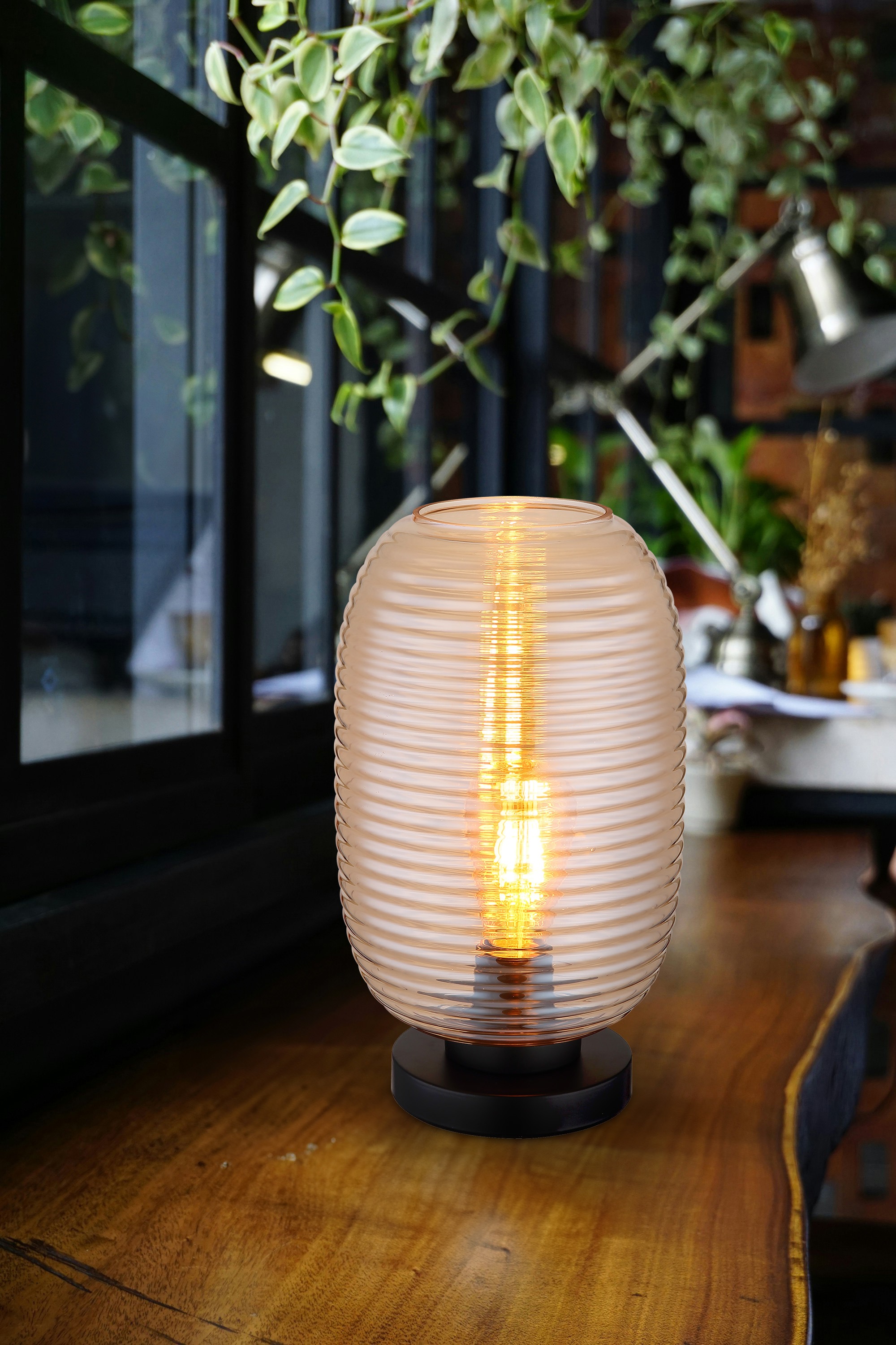 GLOBO LIGHTING Tischleuchte »JEFREY« E27 1 Stk. Tischlampe Nachttischlampe Deko-Tischleuchte Schlafzimmer