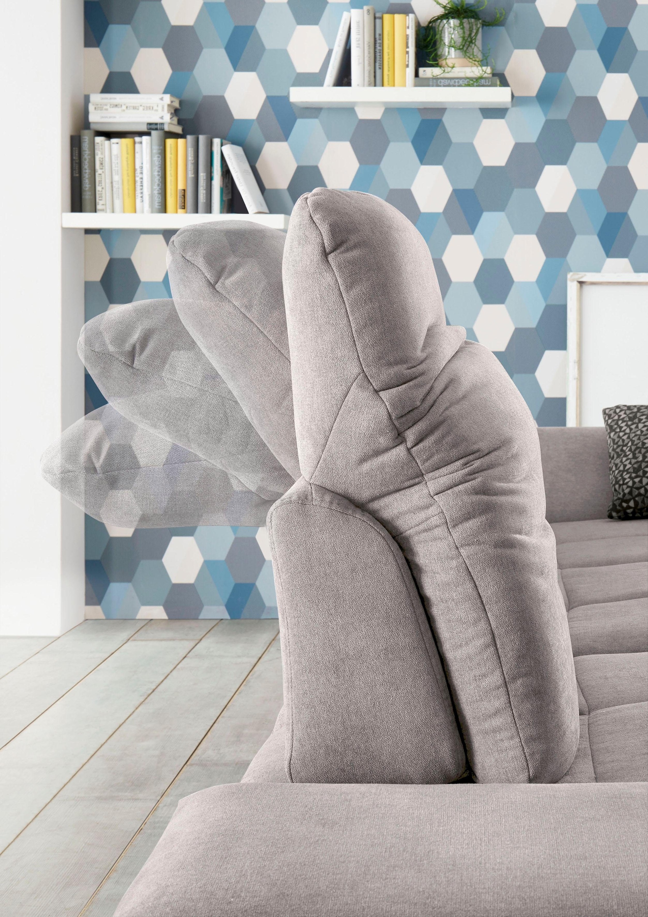 set one by Musterring Ecksofa "SO4100 V" mit verstellbaren Kopfteilen, wahl günstig online kaufen