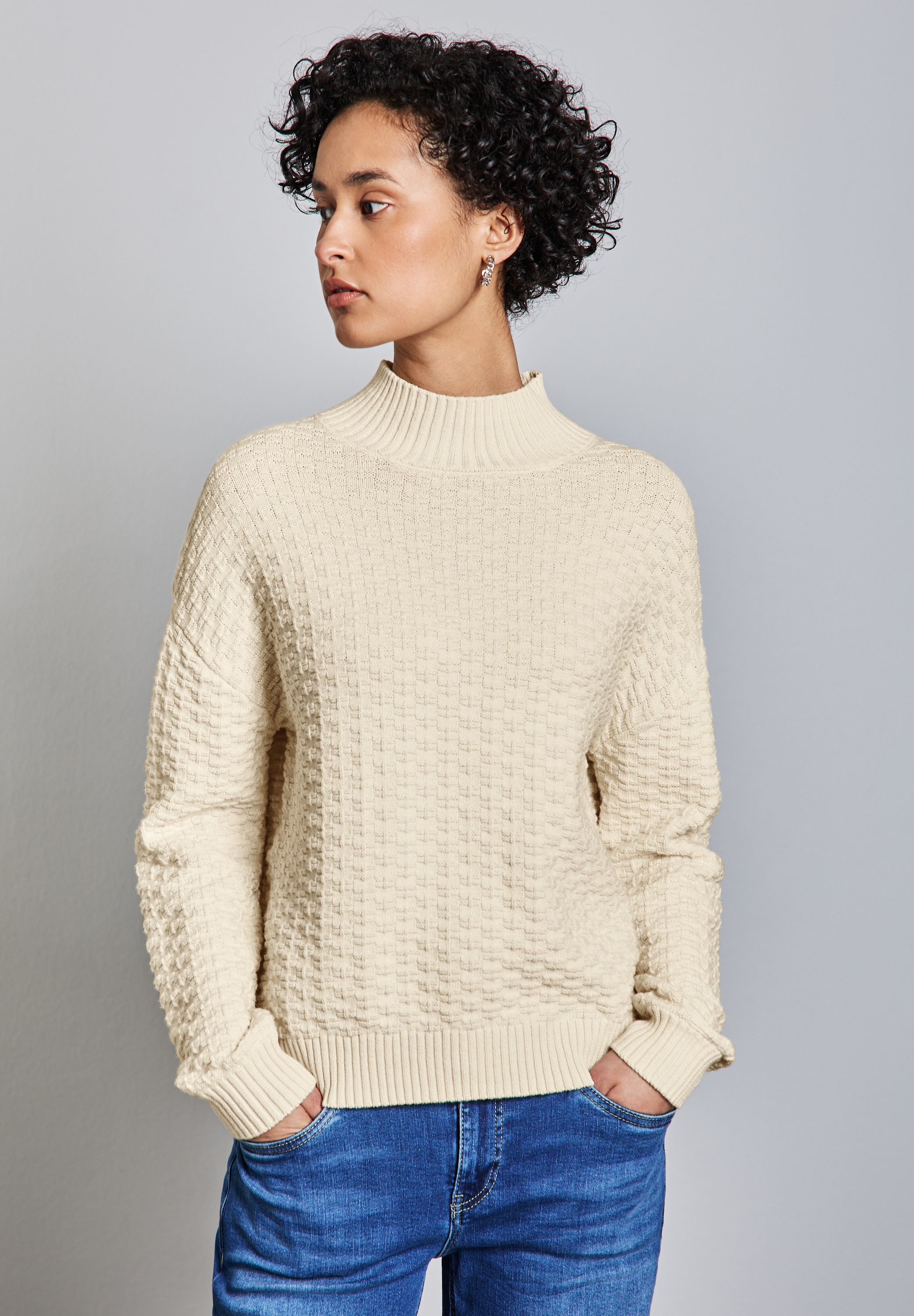 STREET ONE Rollkragenpullover su Struktur