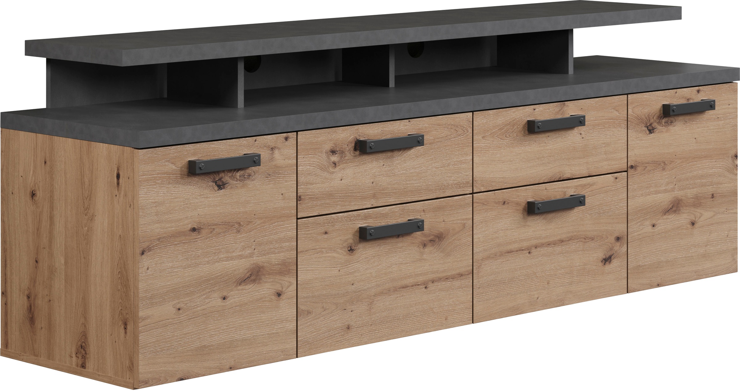 Home affaire TV-Schrank "Ambres", (1 St.), Lowboard inklusive Aufsatz in Ei günstig online kaufen
