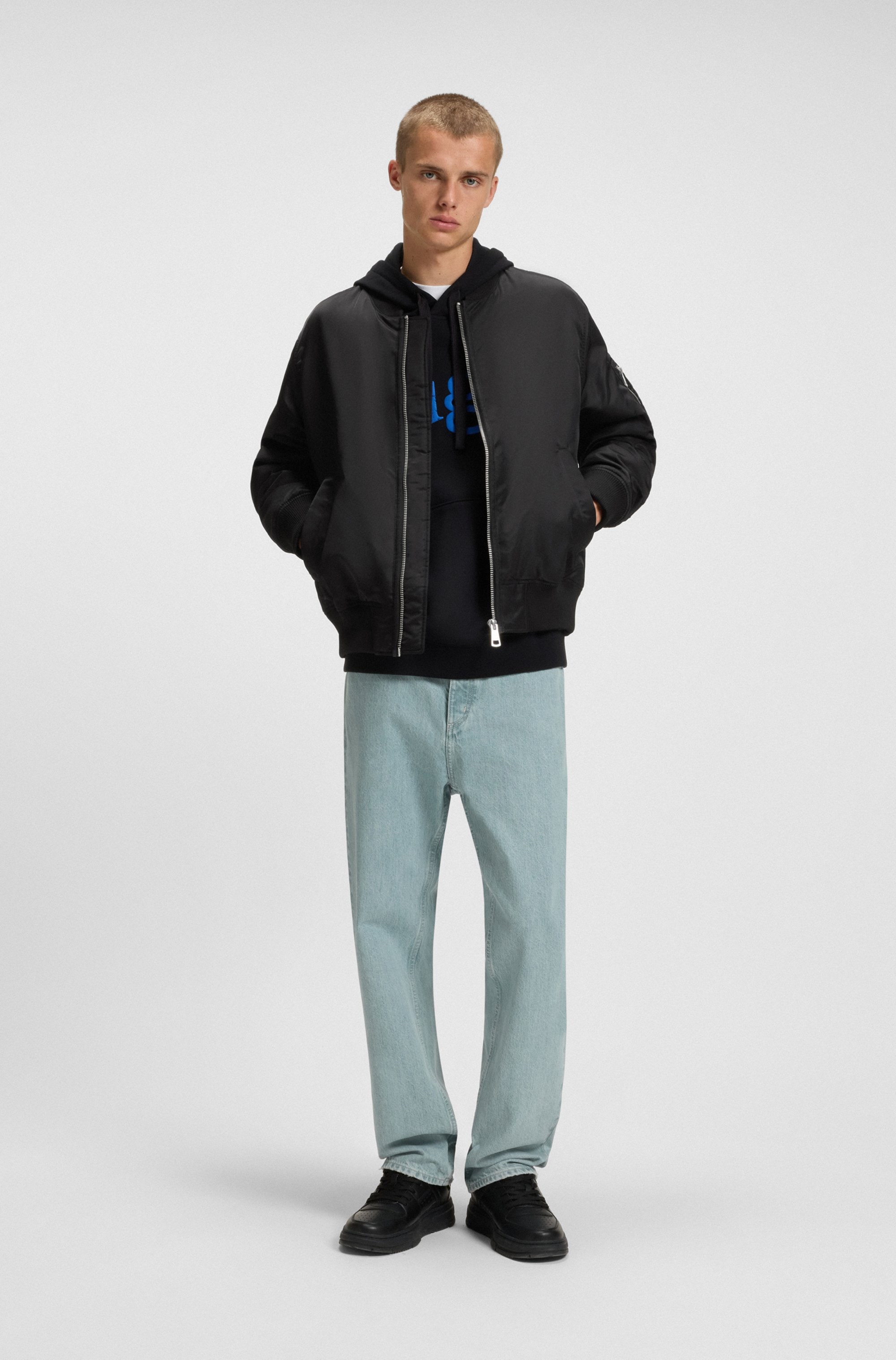 HUGO Blue Blouson »Biero«, mit wasserabweisendem Finish und Ärmeltasche