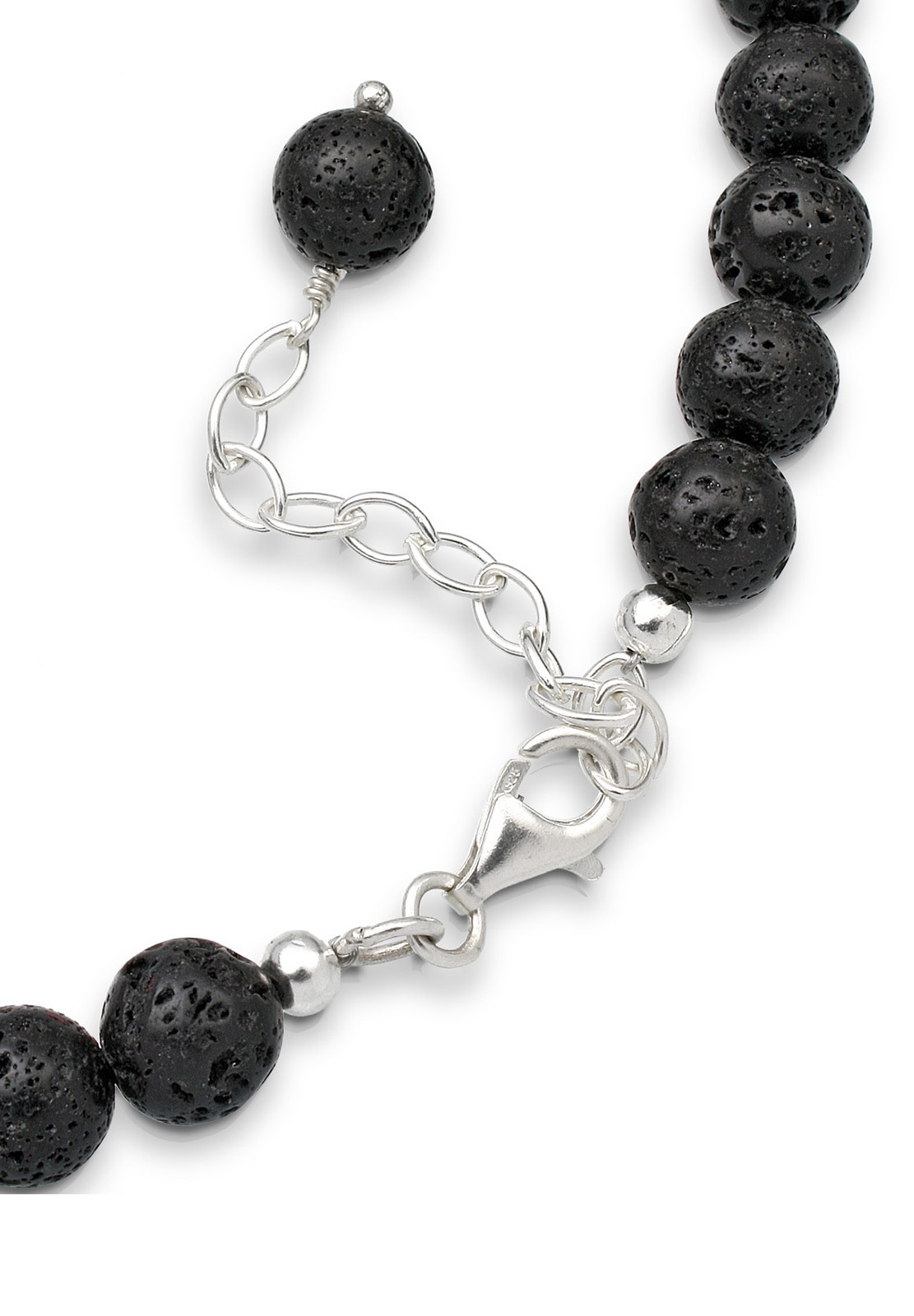 Elli Collierkettchen »Lava Perlen 925 Sterling Silber«