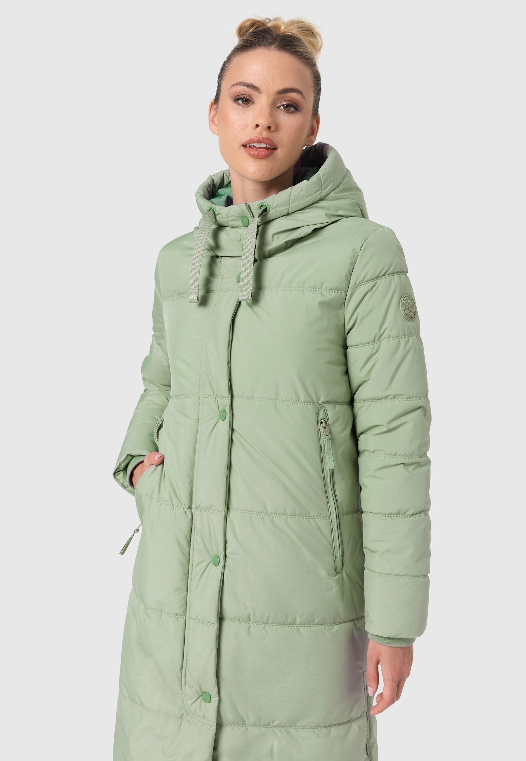Winterjacke BAUR | mit für Winter langer Mantel Marikoo kaufen Kapuze »Soranaa«,