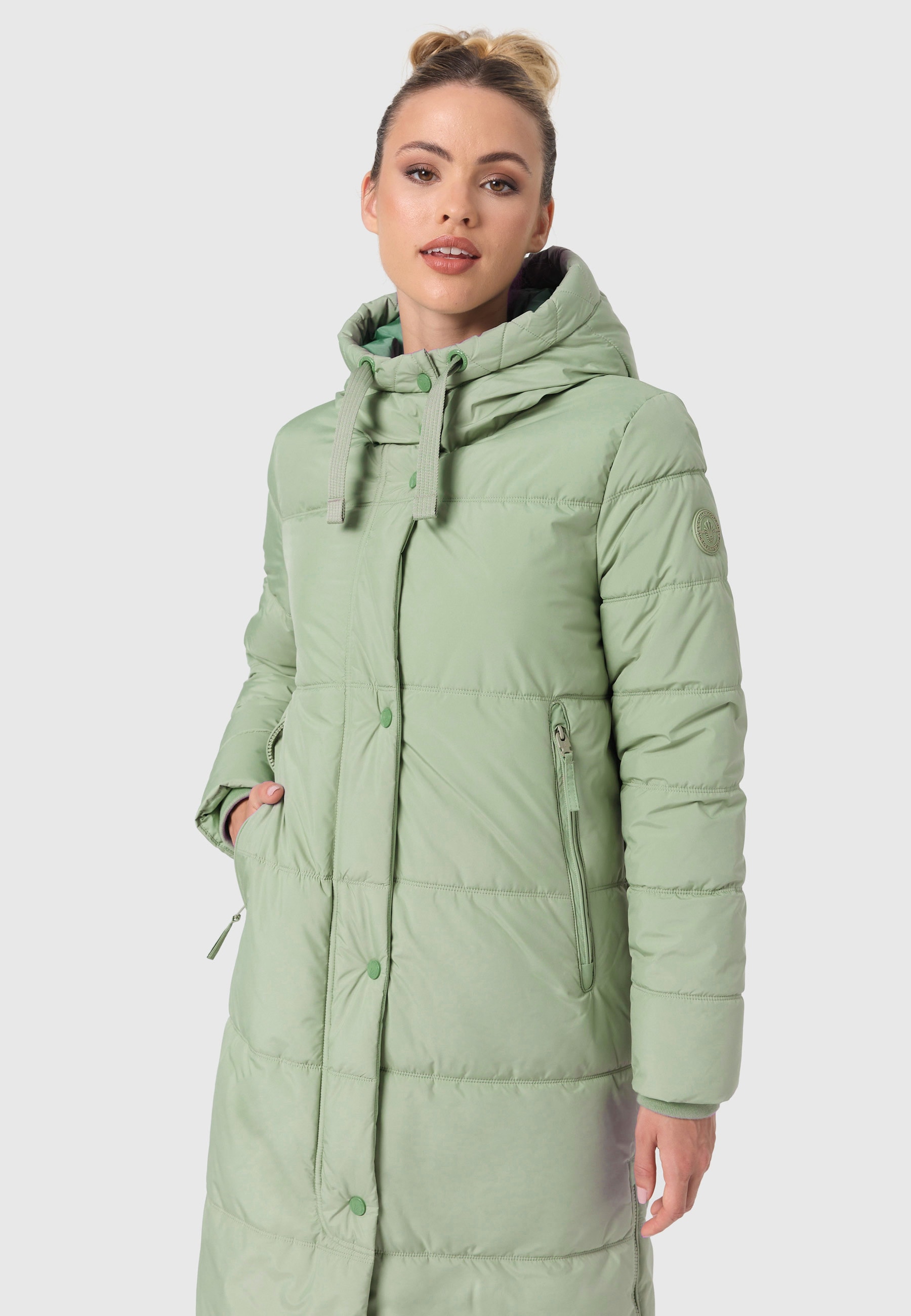 Marikoo Winterjacke "Soranaa", langer Winter Mantel mit Kapuze