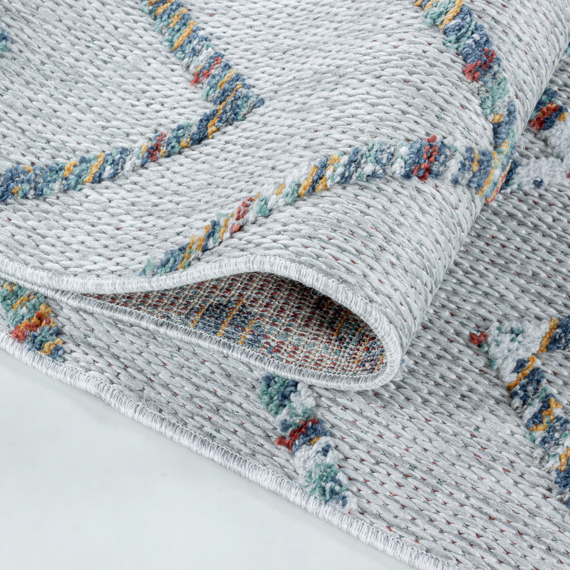 Ayyildiz Teppiche Teppich »BAHAMA 5152«, rechteckig, 8 mm Höhe, Läufer, Flachflor mit Hoch-Tief-Struktur, In-und Outdoor geeignet