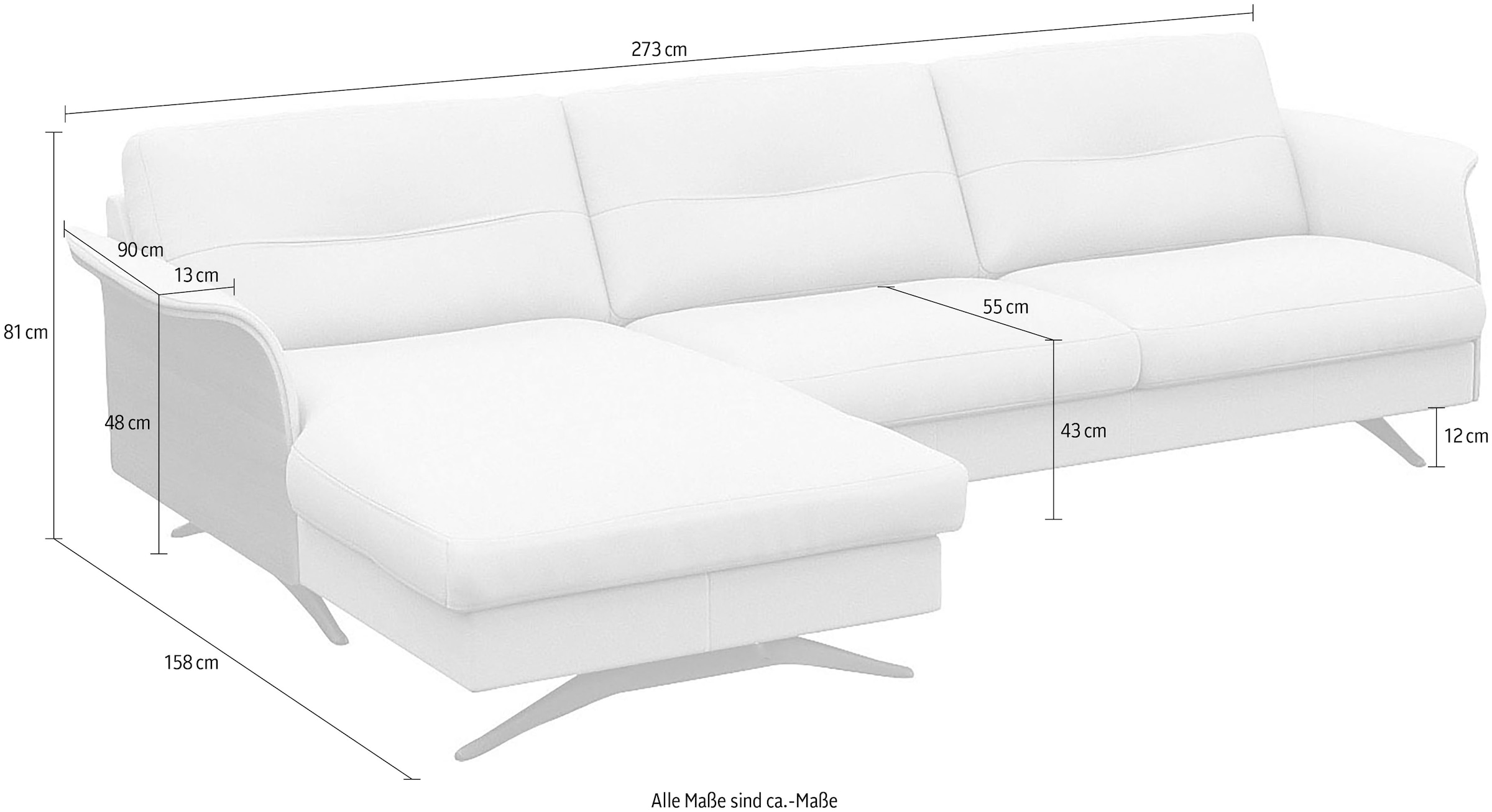 FLEXLUX Ecksofa »Glow, super bequem durch hochwertigem Sitzaufbau mit Federkern, L-Form«, Modernes skandinavisches Design