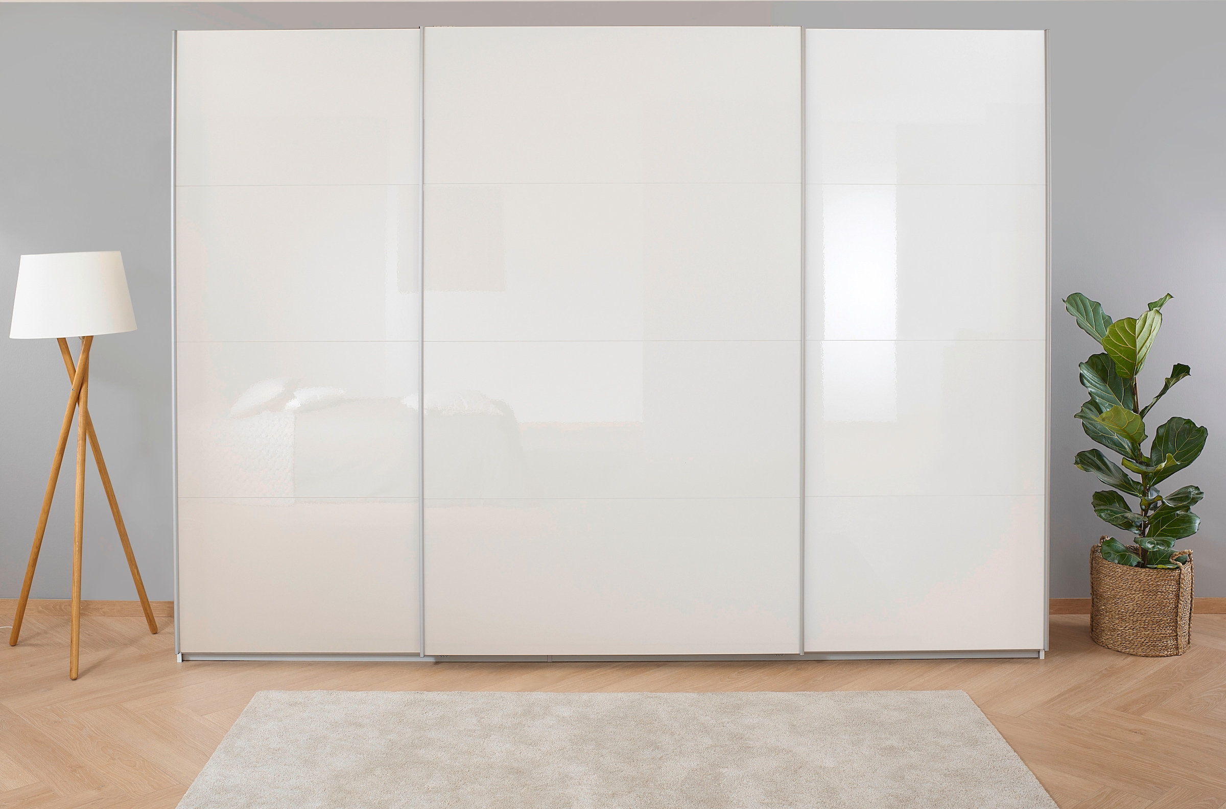 OTTO home Kleiderschrank "Mehrzweckschrank Aktenschrank Möbel Mietswohnung Schlafzimmer KOLUNA" 3 Ausstattungen BASIC/CLASSIC/PREMIUM (inkl. SOFT-CLOSE-FUNKTION), Breiten 203/271/315/360cm Höhen 210/229 Hochglanzfront MADE IN GERMANY
