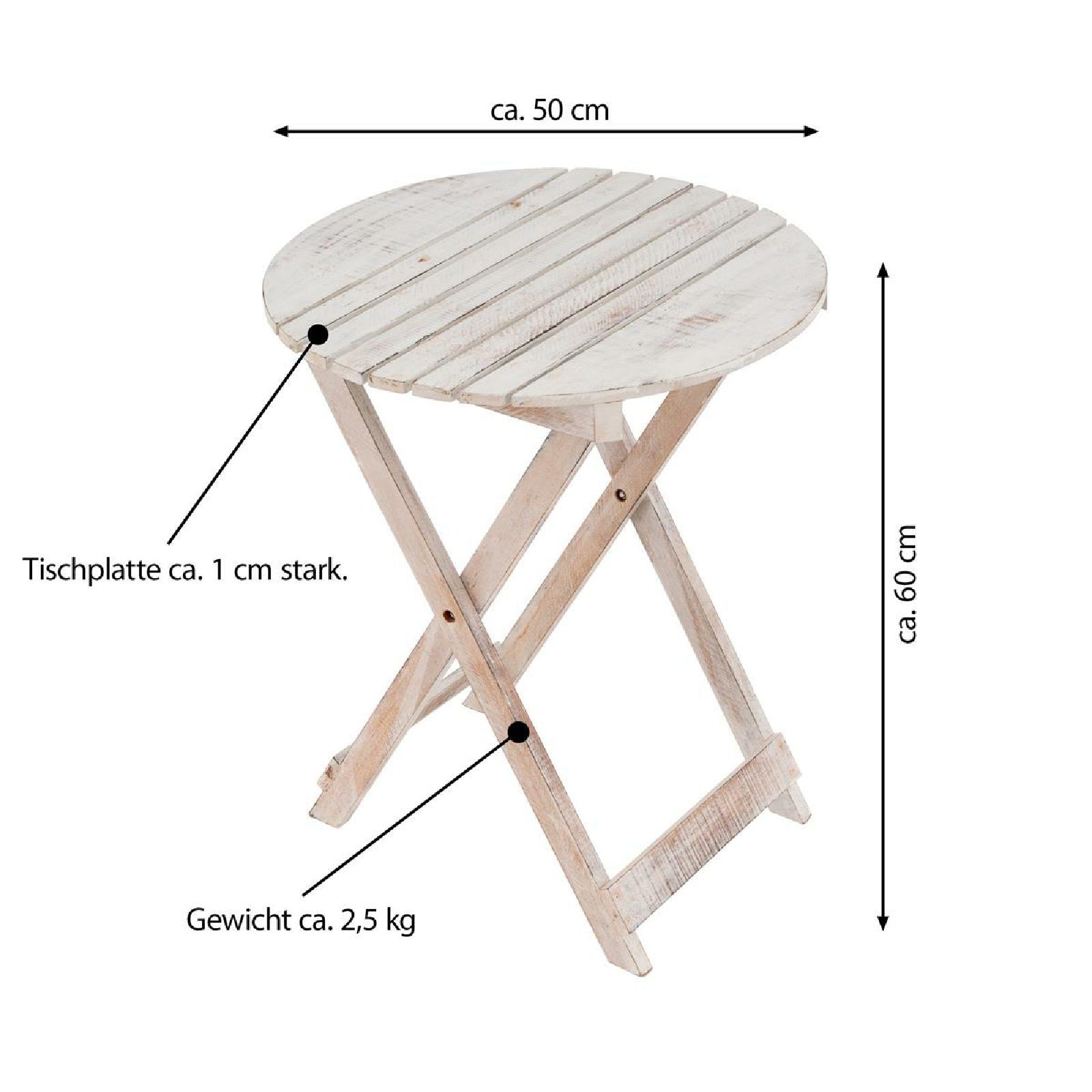 VCM Gartentisch »Klapptisch Gartentisch Beistelltisch klappbar Holz«