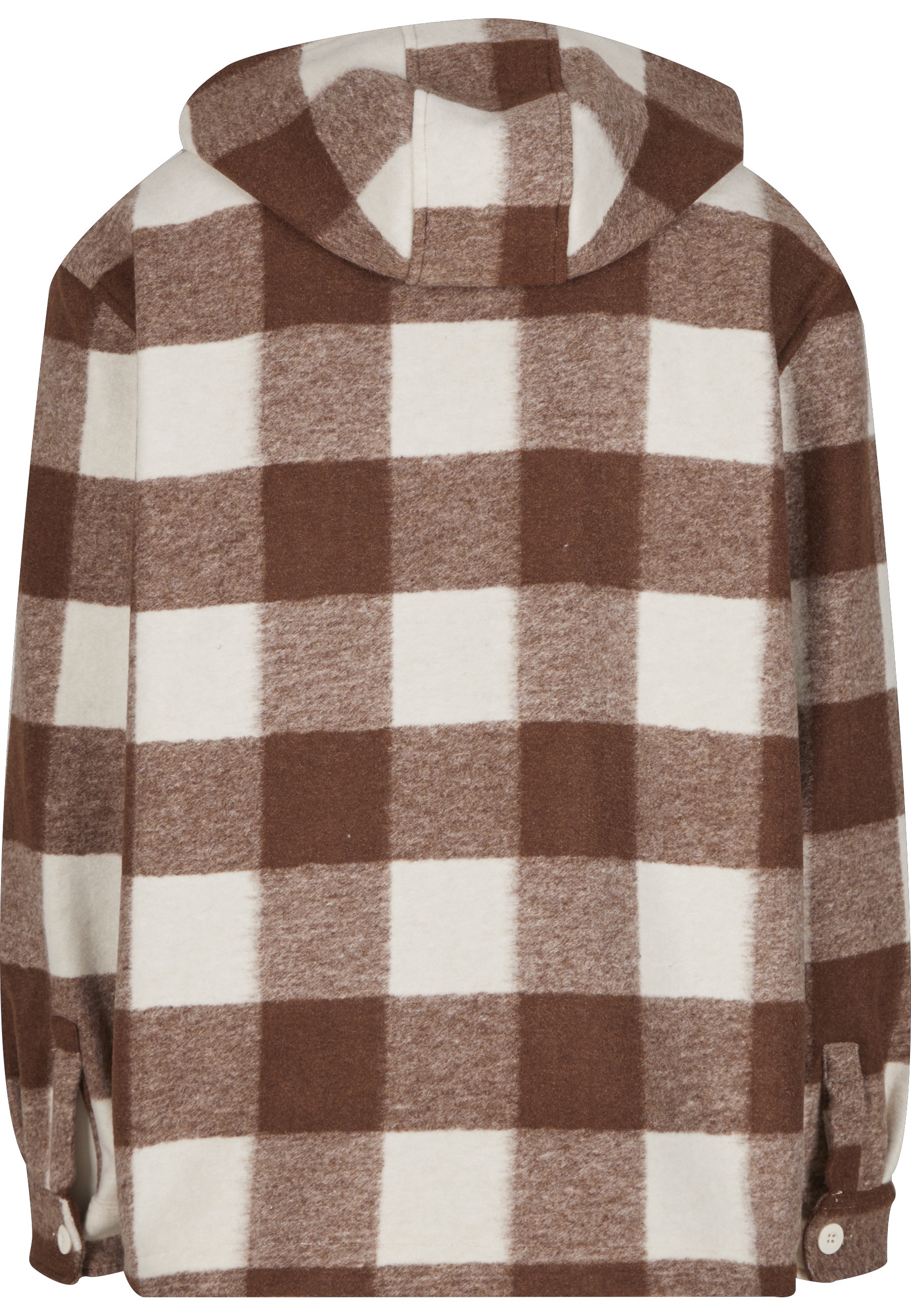 URBAN CLASSICS Allwetterjacke »Urban Classics Big Check Jacket With Hood« 1 Stk. tlg. mit Kapuze
