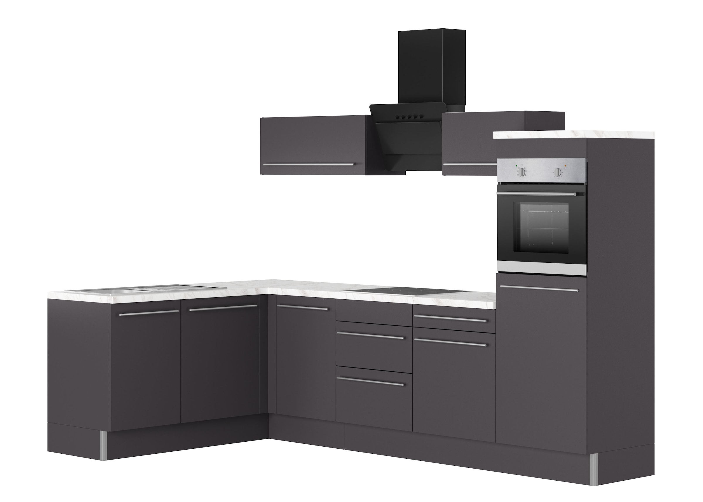 KOCHSTATION Küche "KS-Bern2", Stellmaße 295 x 175 cm, wahlweise mit E-Gerät günstig online kaufen
