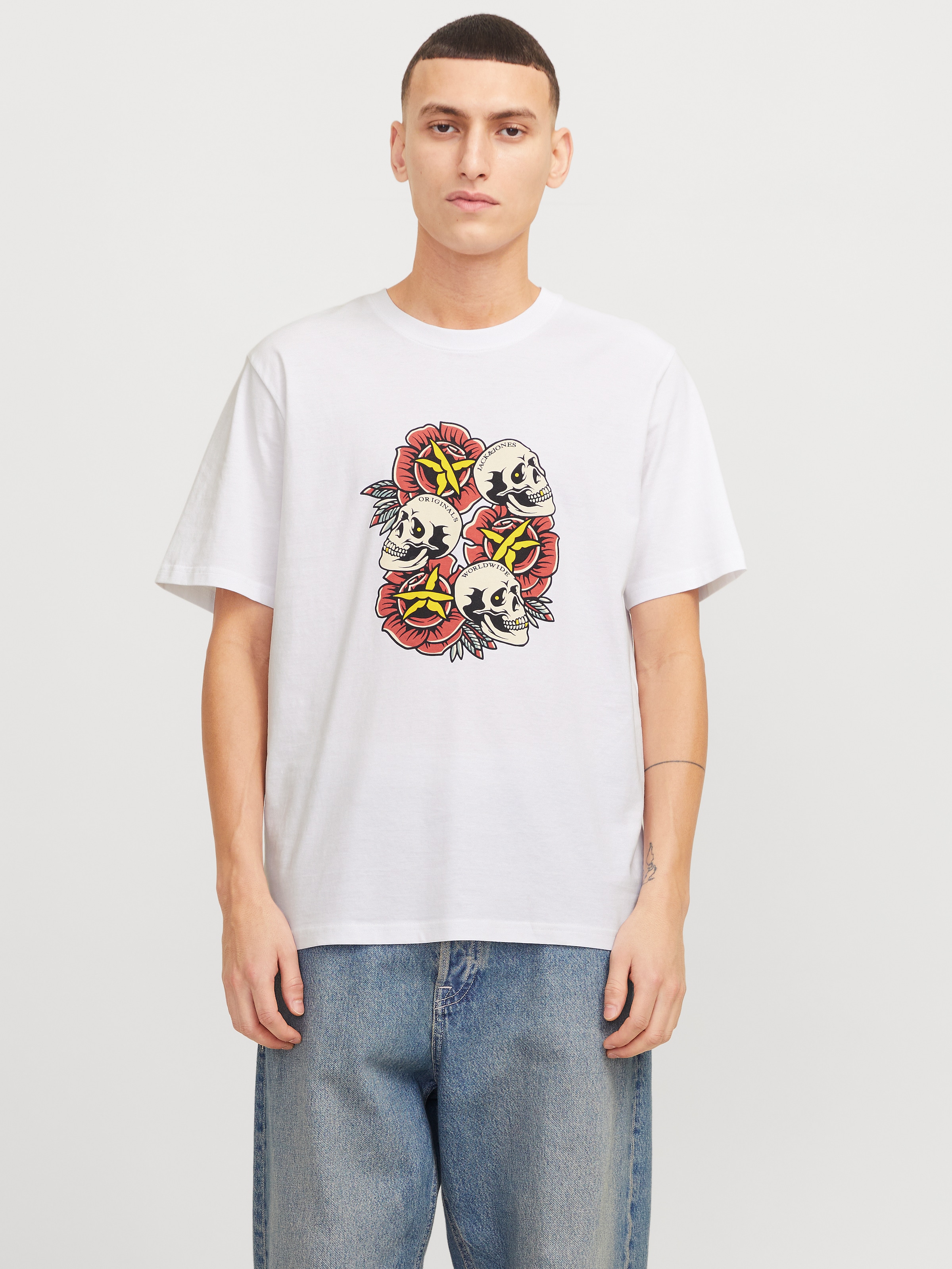 Jack & Jones T-Shirt "JORANATOMY SKULL TEE SS CREW NECK LN" günstig online kaufen